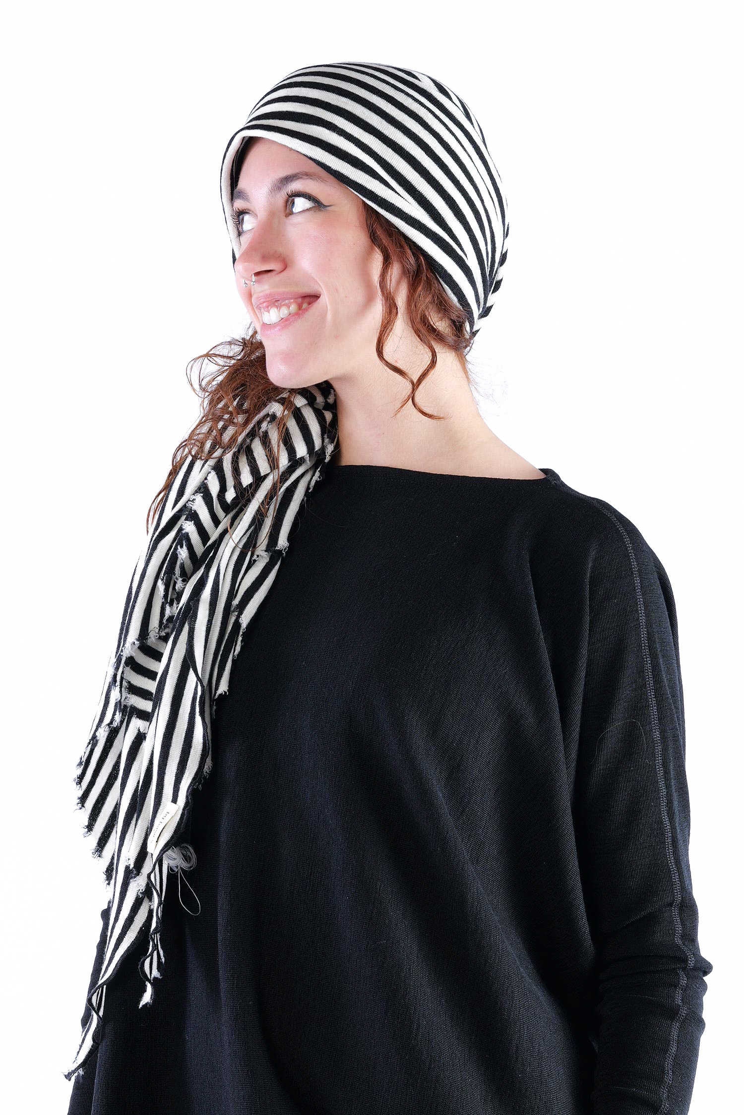 Dreieckstuch - white/black-schmal - 1063