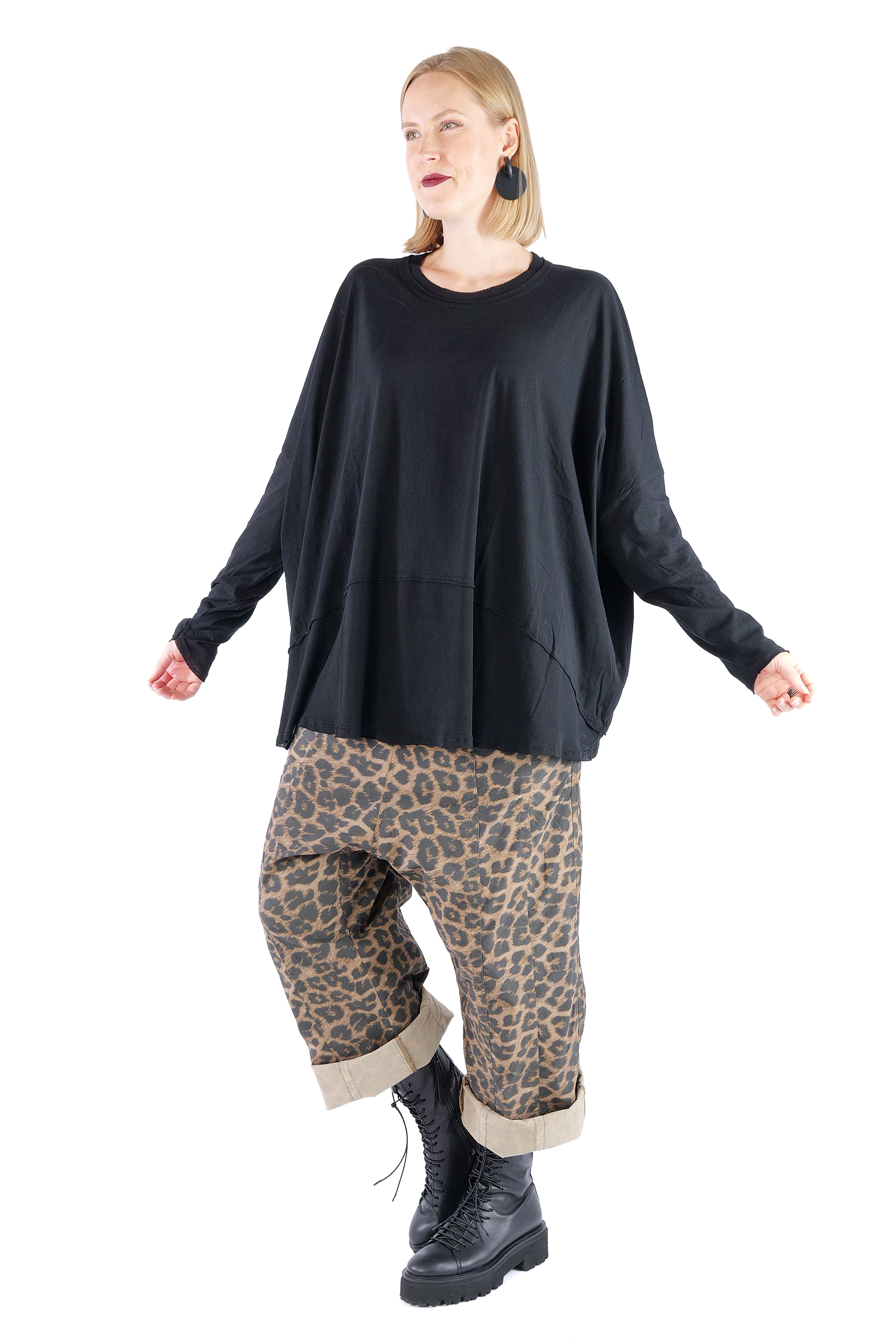 Oversize Tunika - Schwarz - 2263330503