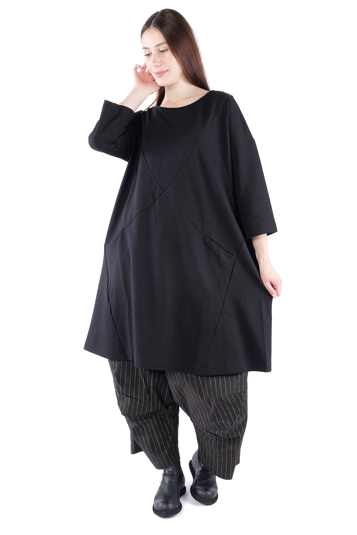 Sweattunika - Schwarz - U5865-U