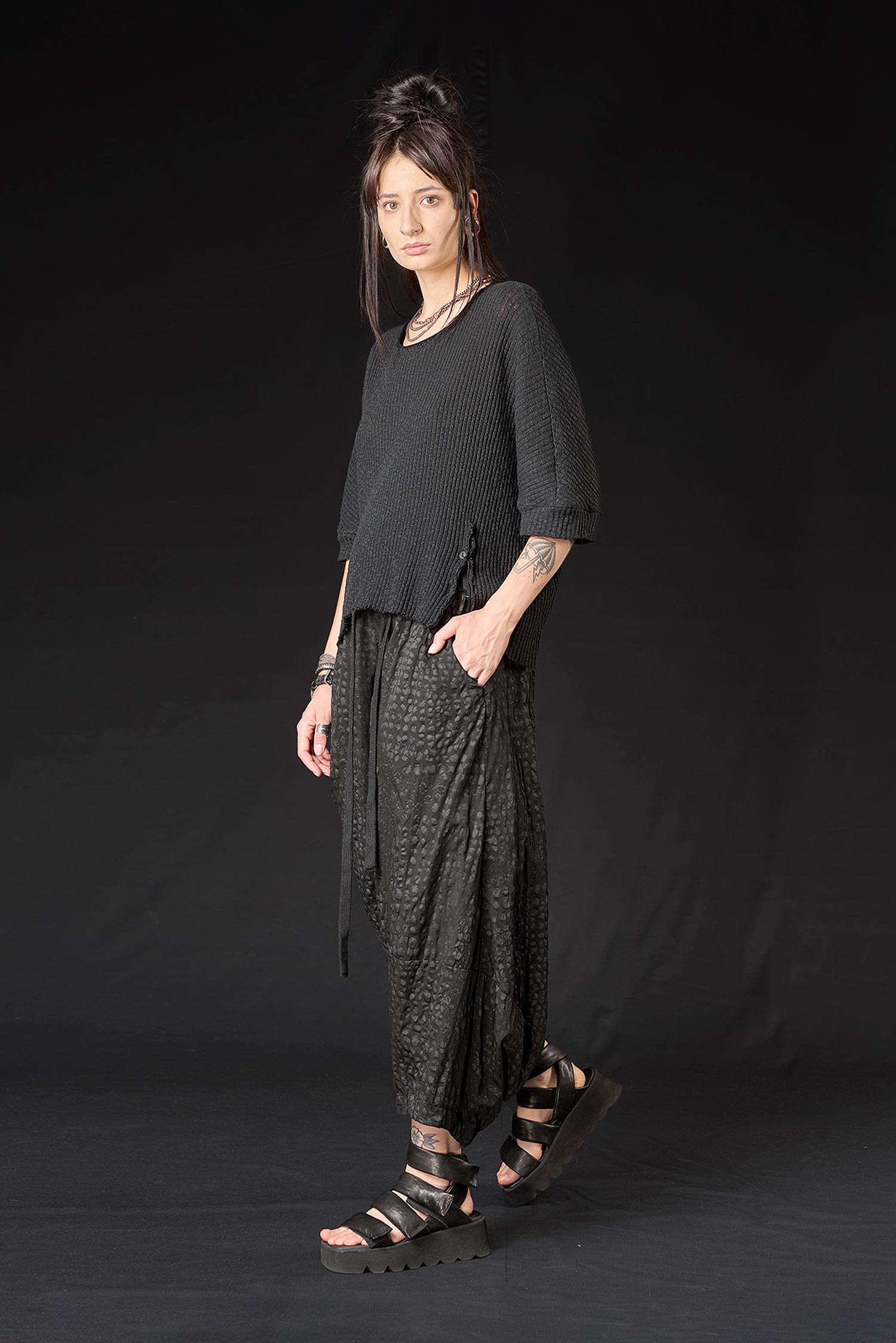 Strick Shirt - Schwarz - Lafite