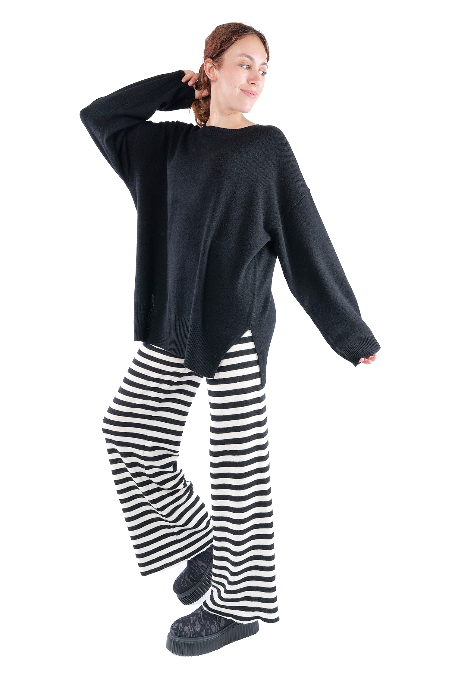 Kaschmir Pullover - Schwarz - 24116A