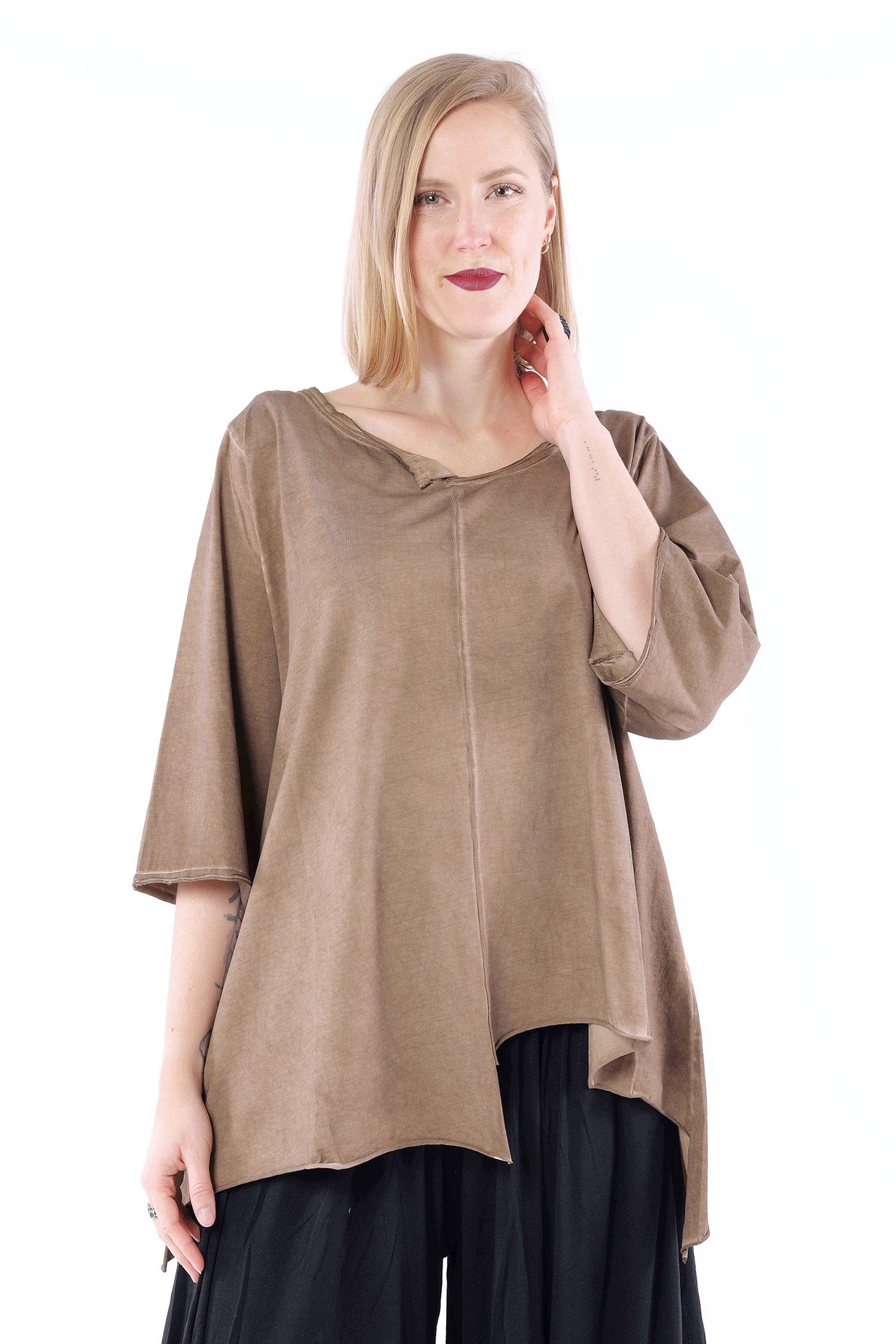 Oversize T-Shirt - Braun - 25016