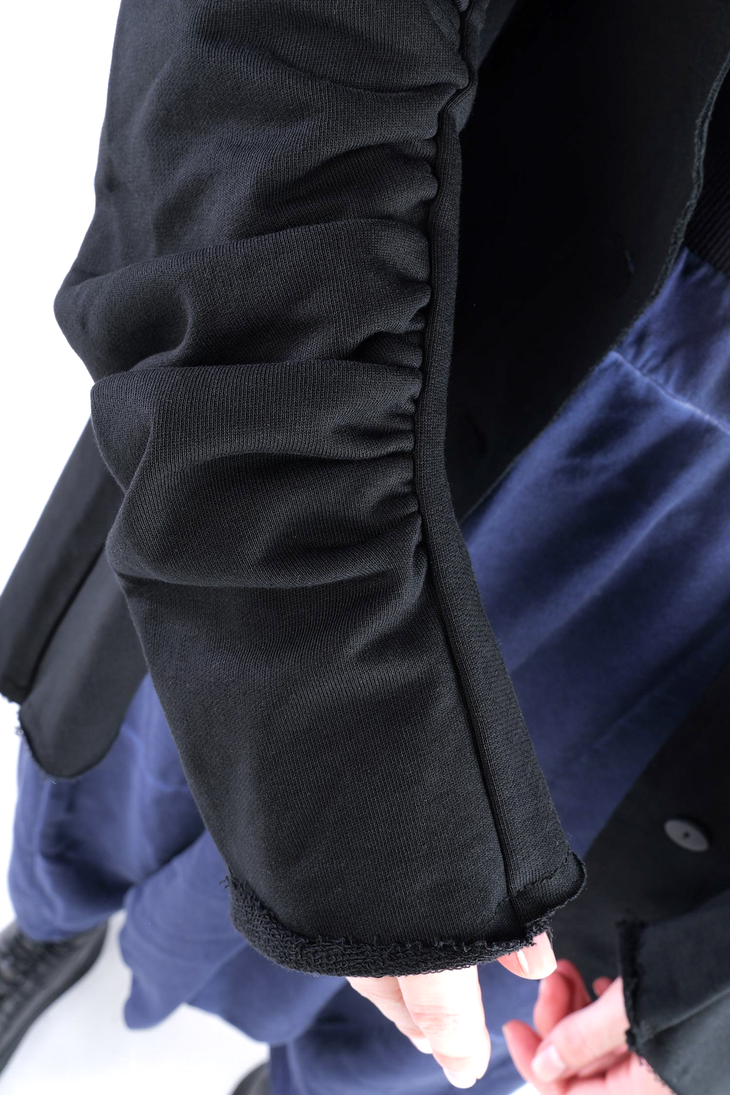 Oversize Sweatjacke - Schwarz - 2129