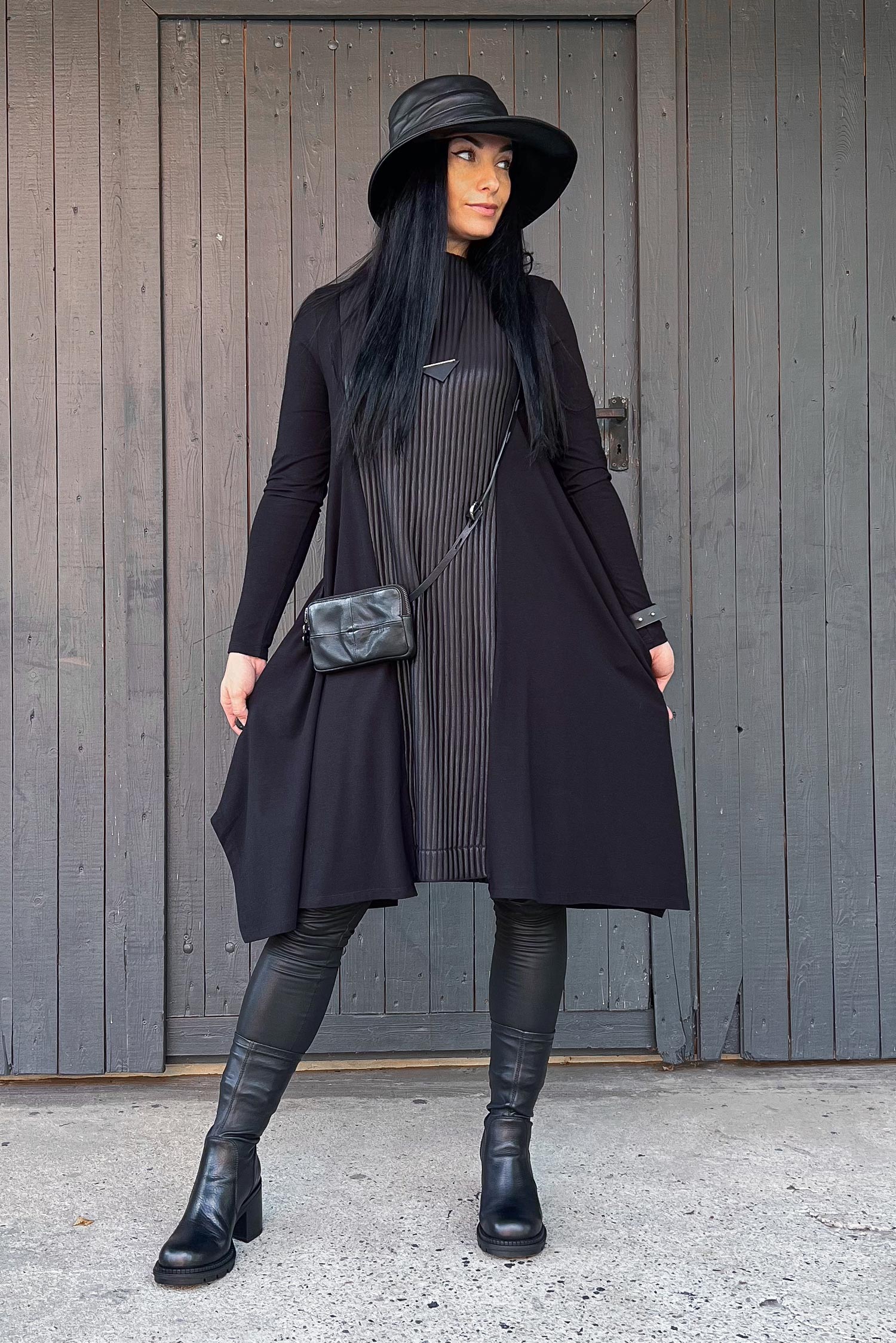 Lederhut - Schwarz - LW963