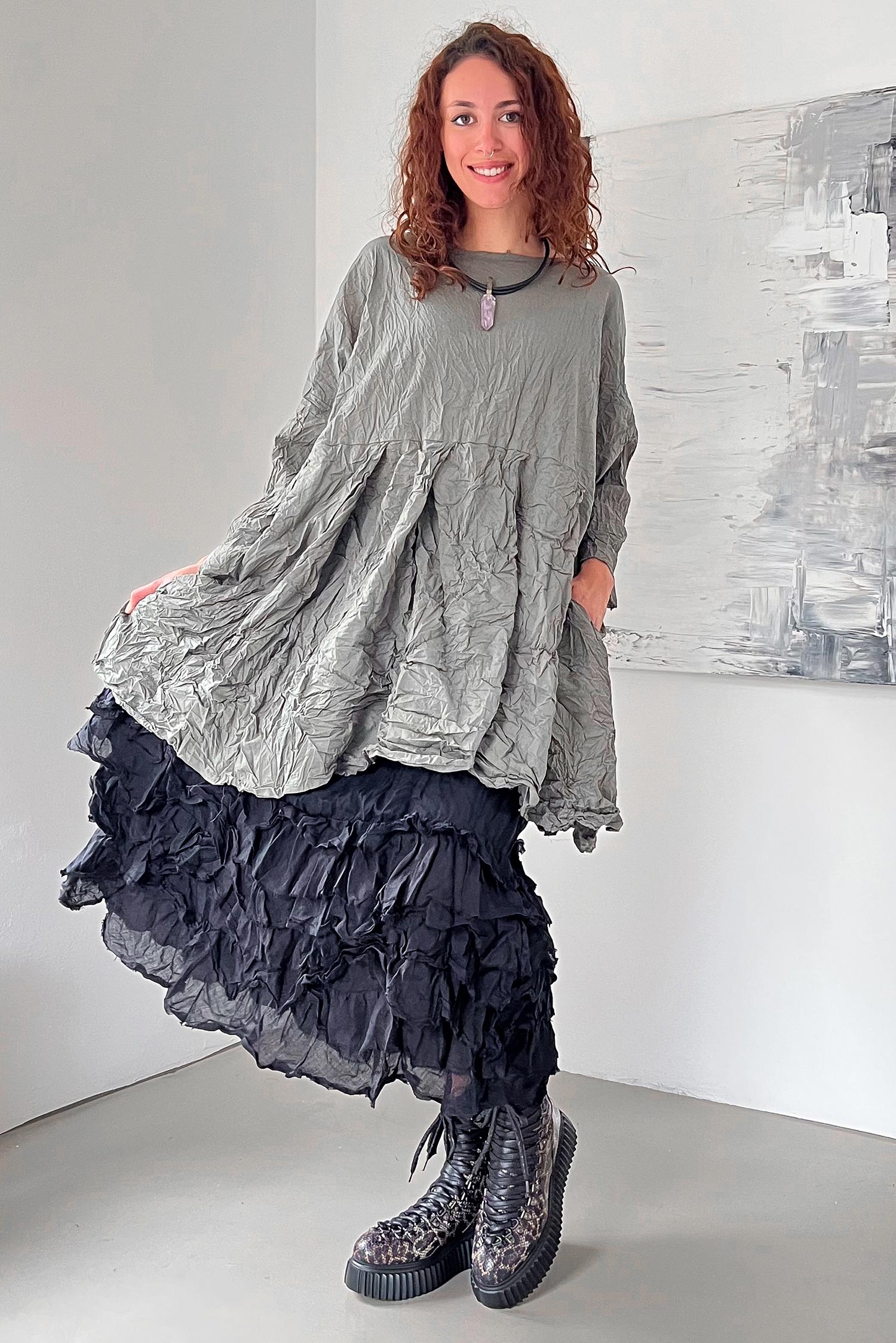 Crinkled tunic - Mimos - Slowgold