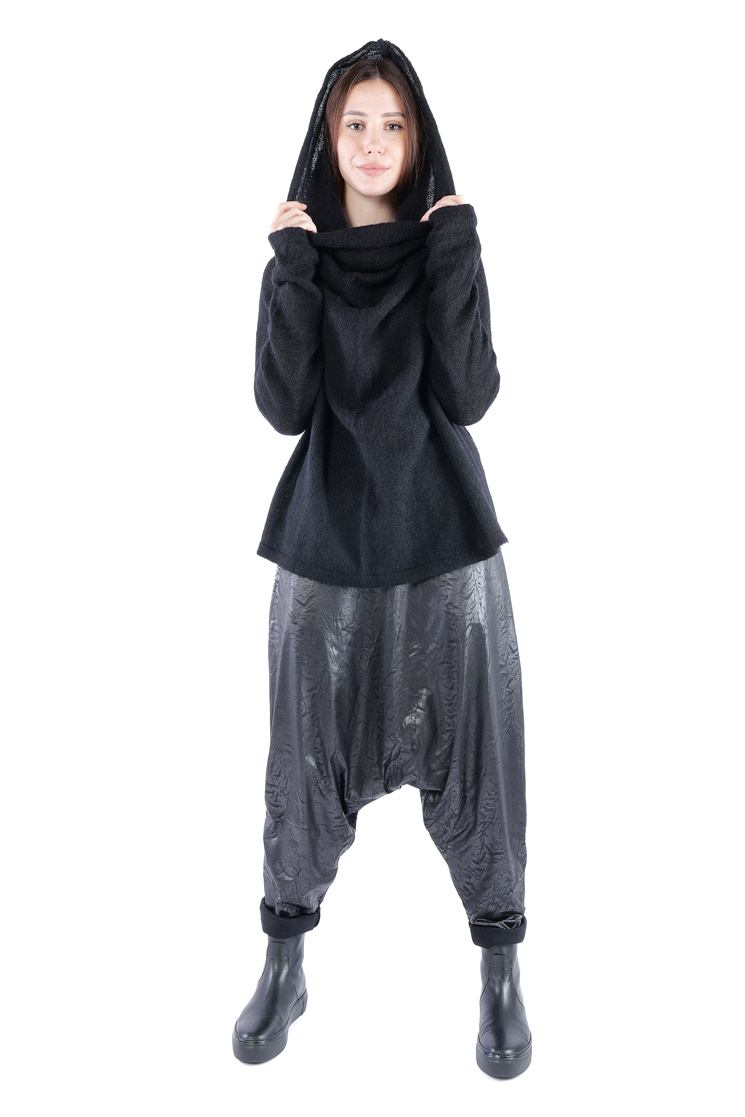 Feinstrick Pullover - Schwarz - Samarit