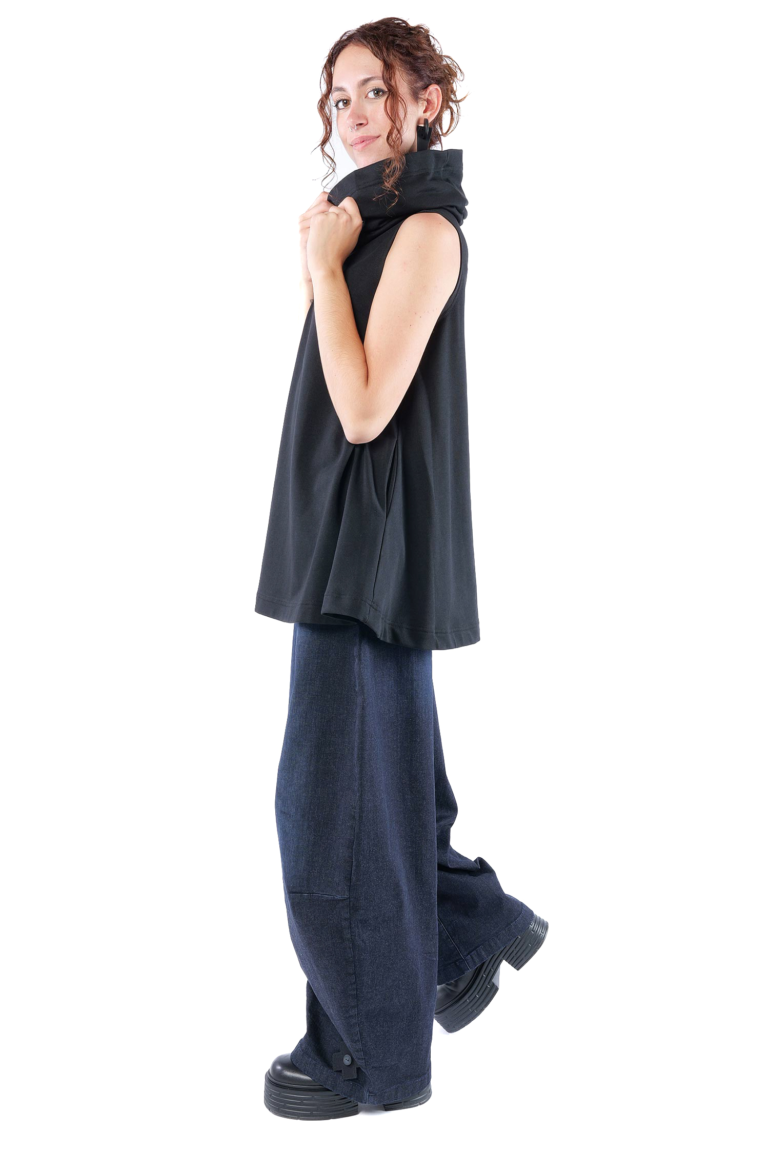 Wandelbares Top - Schwarz - 2123