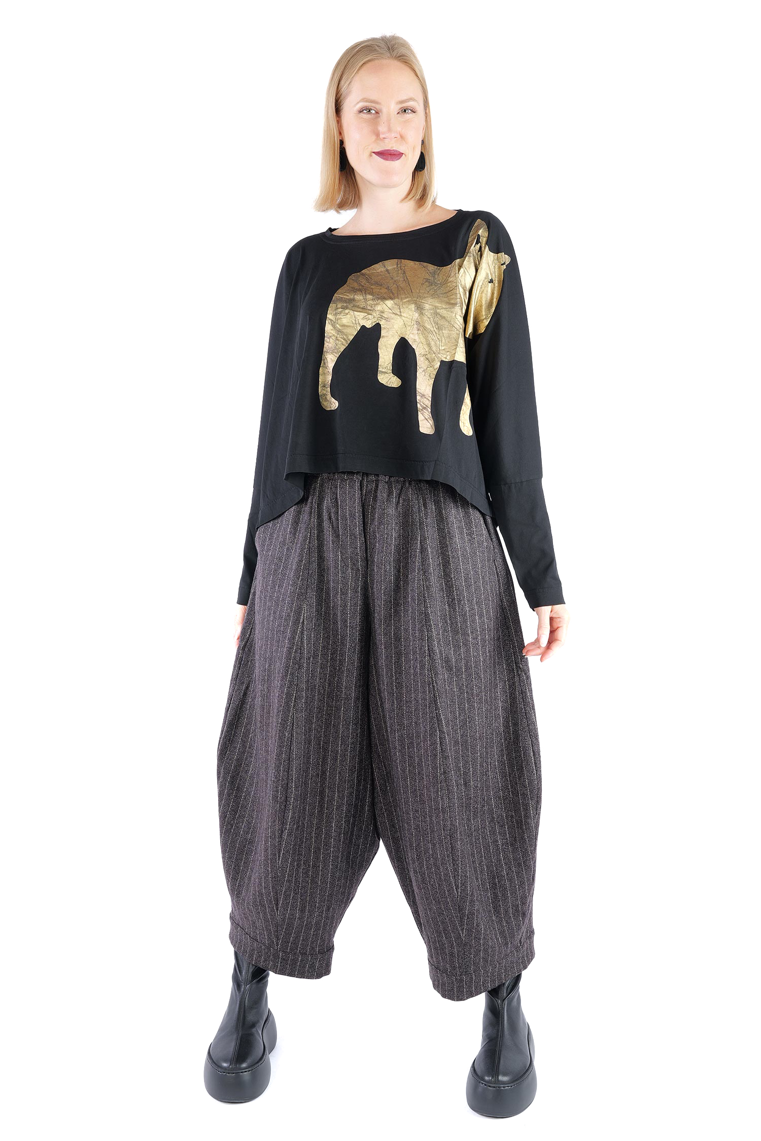 Oversize Pullover - Black print - 2261300504
