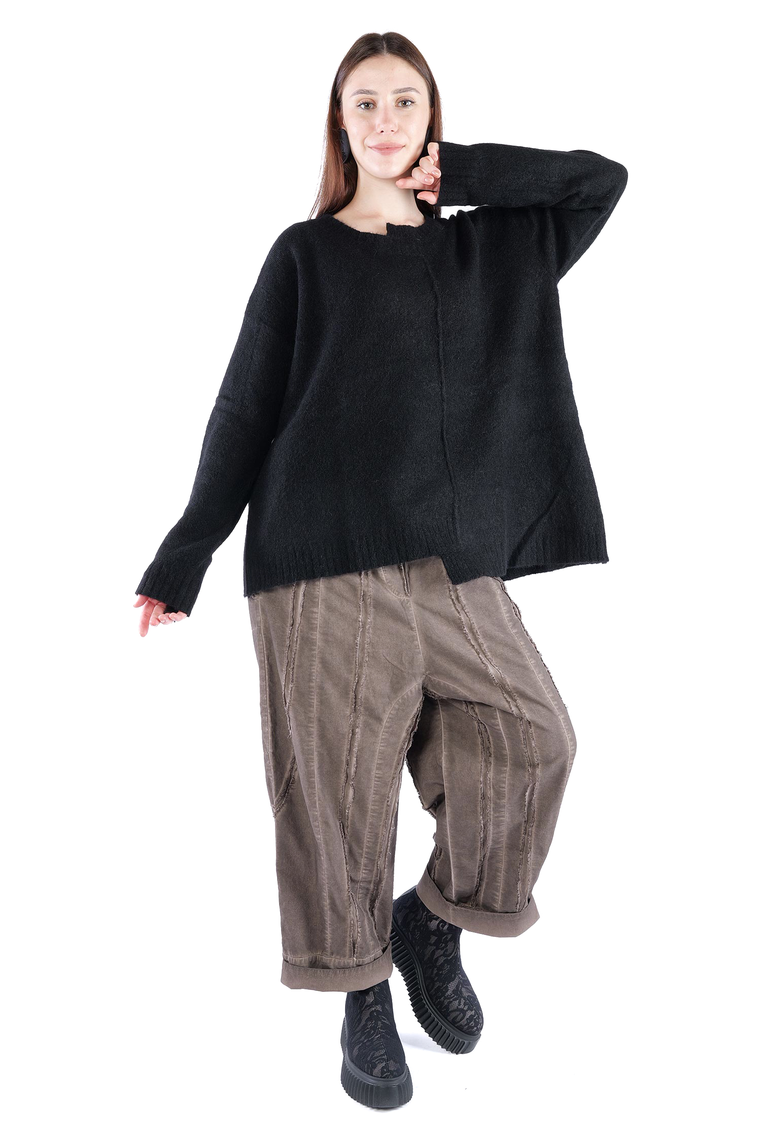 Strickpullover - Schwarz - 2263310701