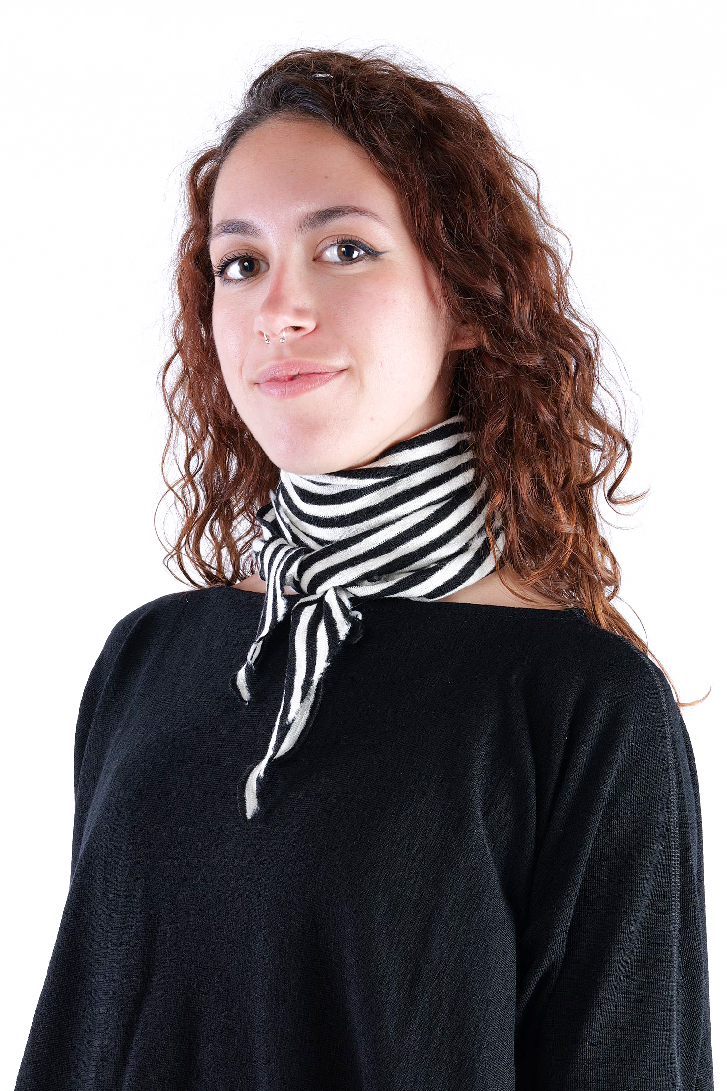 Kleines Dreieckstuch - white/black-schmal - 1040