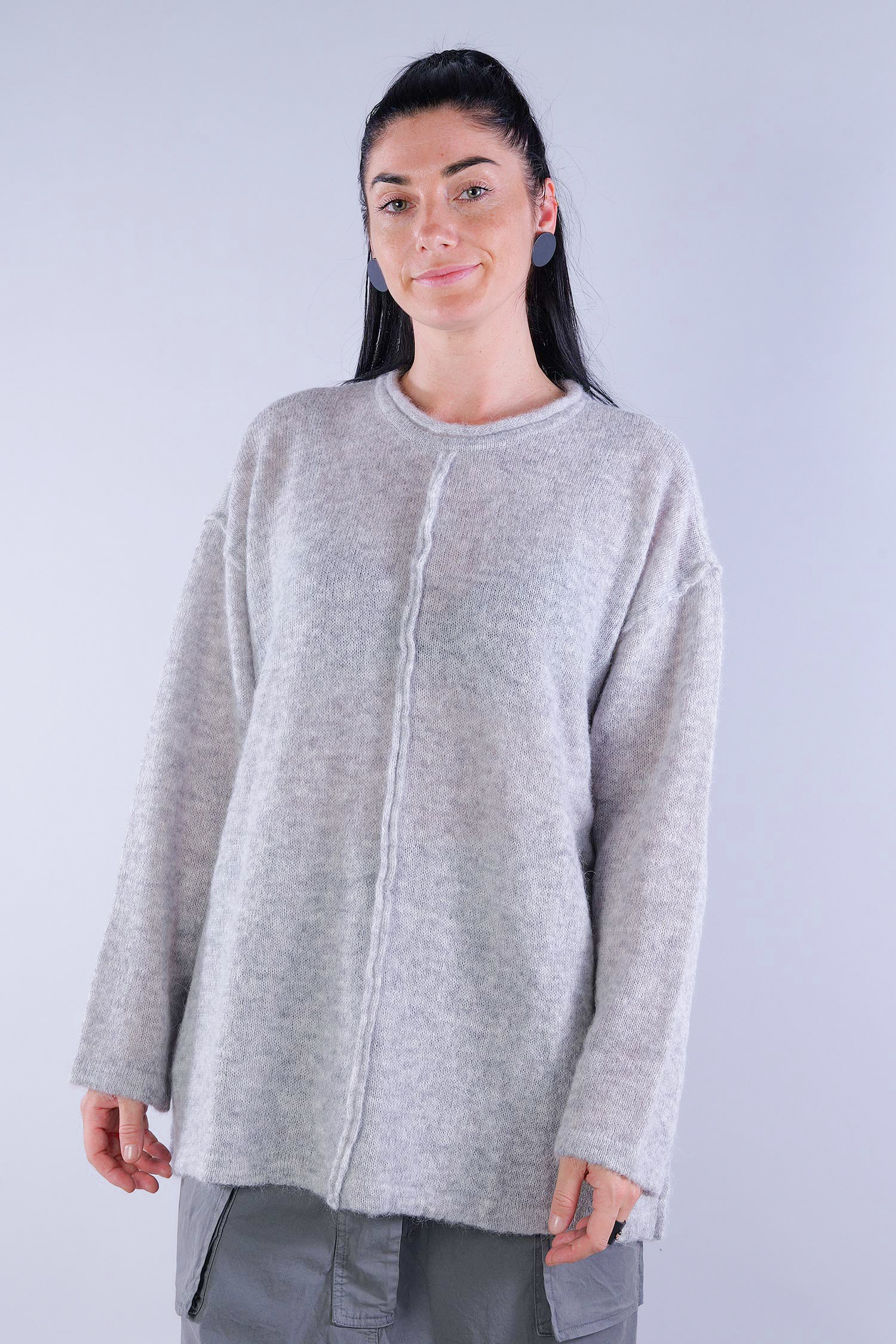Fine knit tunic - pearl - Allana