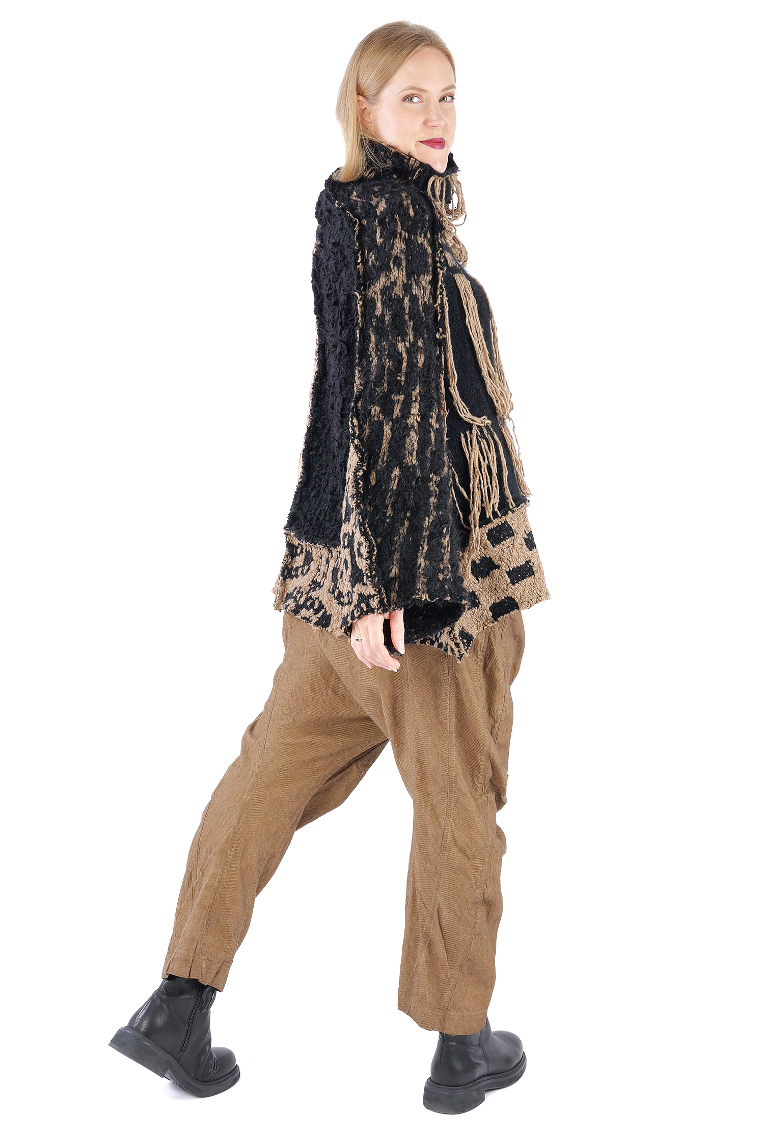 Chunky knit pullover - Dakar/black - 2262640702