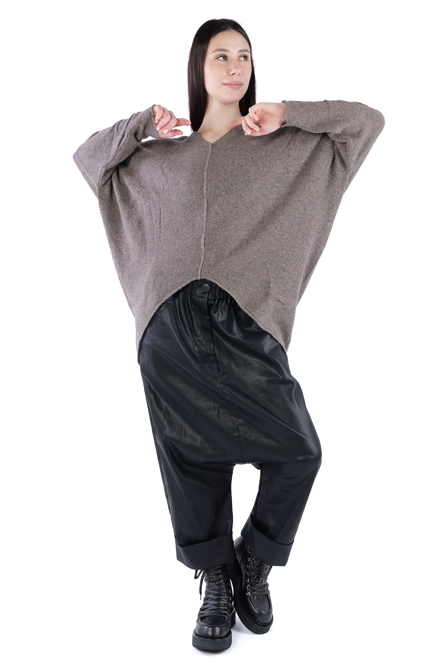 Feinstrick Pullover - Faded brown - Jojo