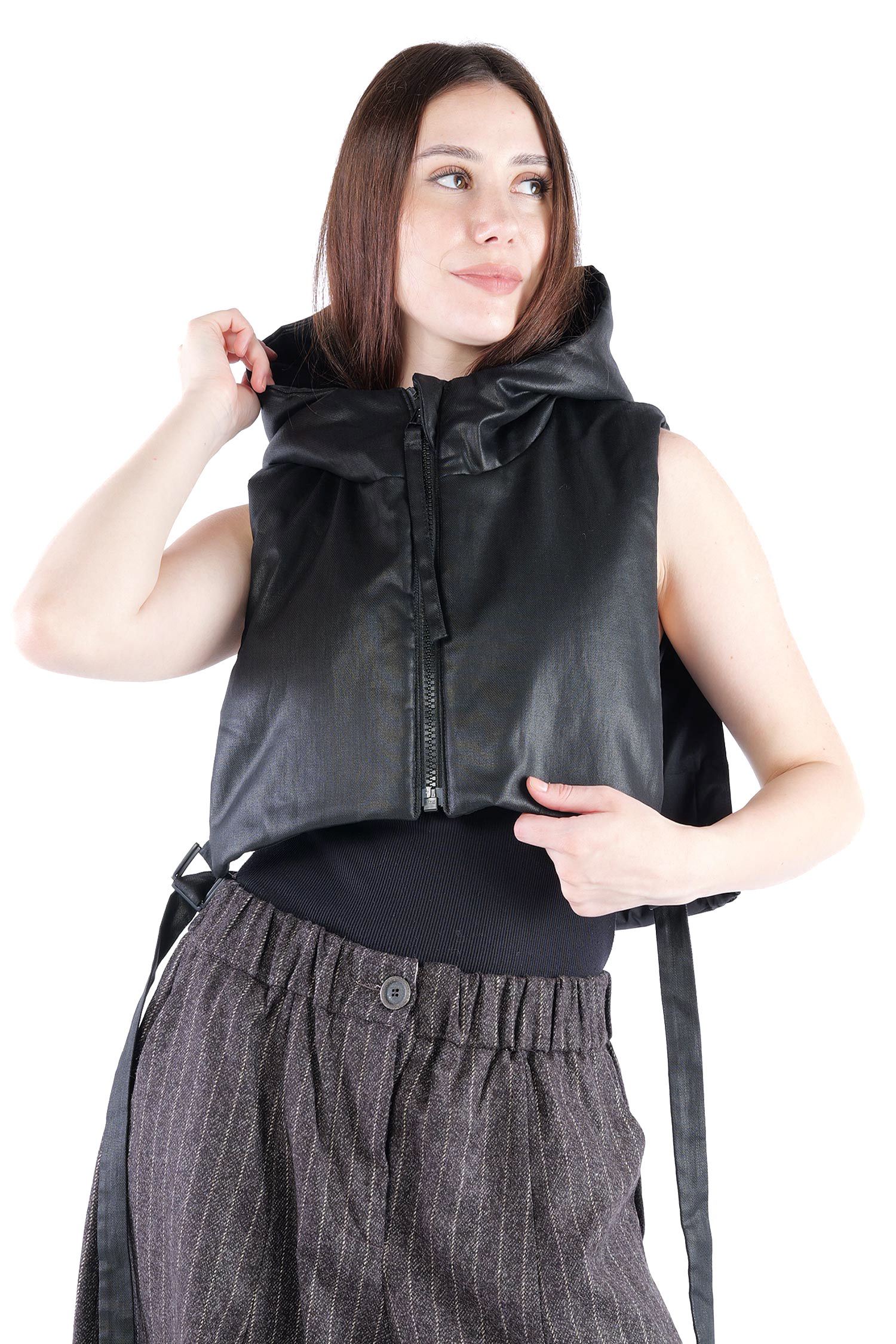 Kurze Weste - Black coated - Pinpin