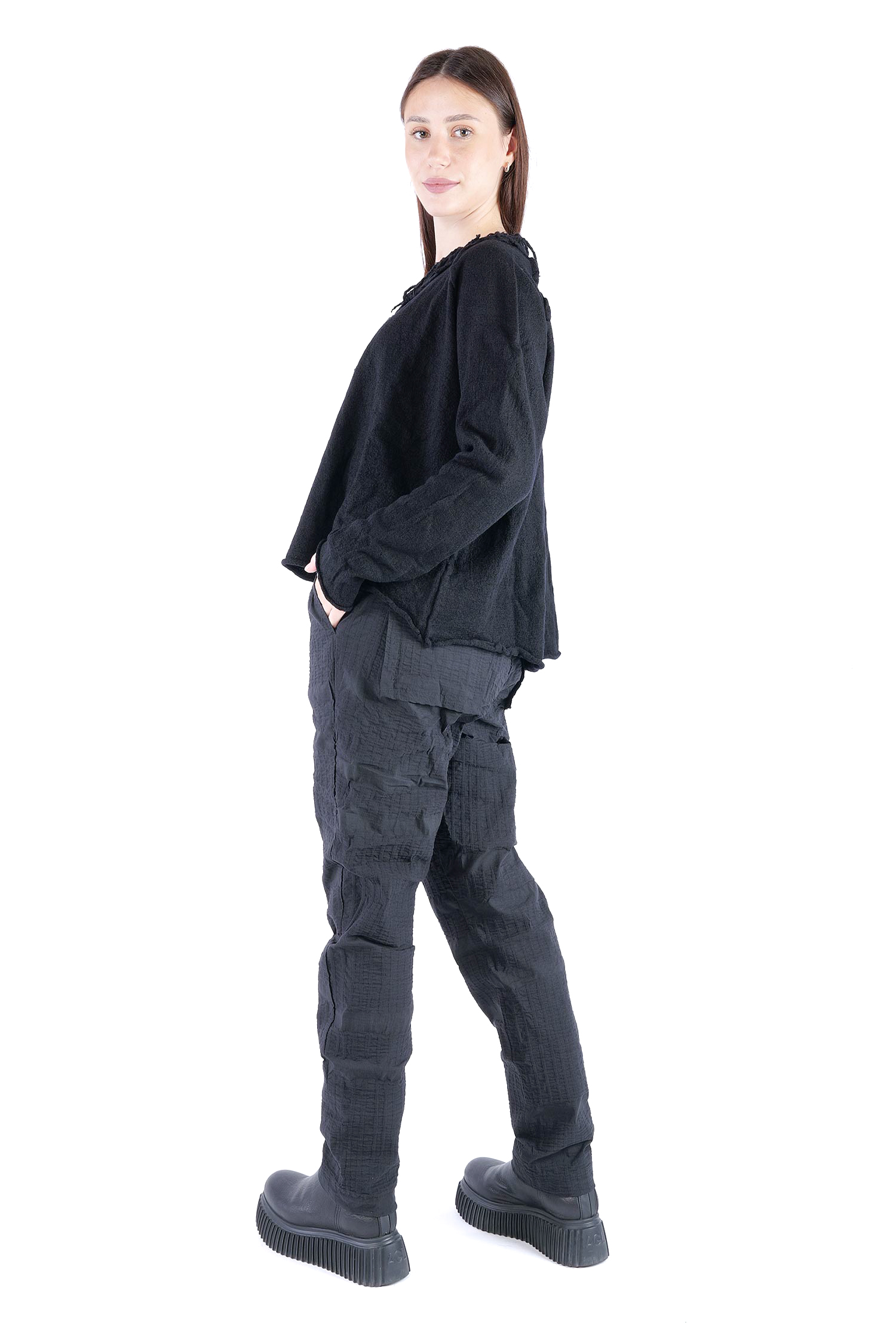 Oversize Wollpullover - Schwarz - 2262680707