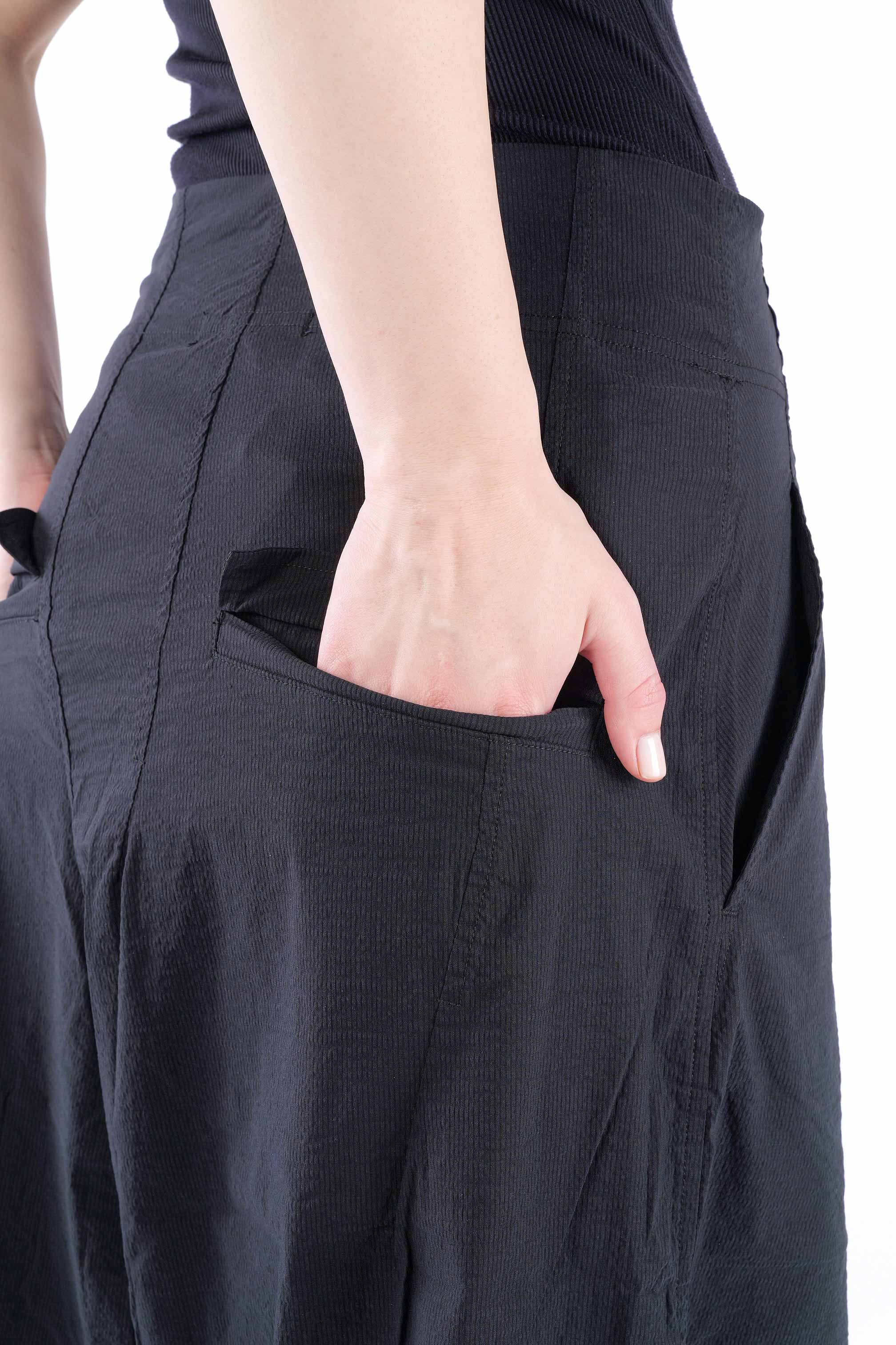 Wide stretch pants - Black - 2261240124
