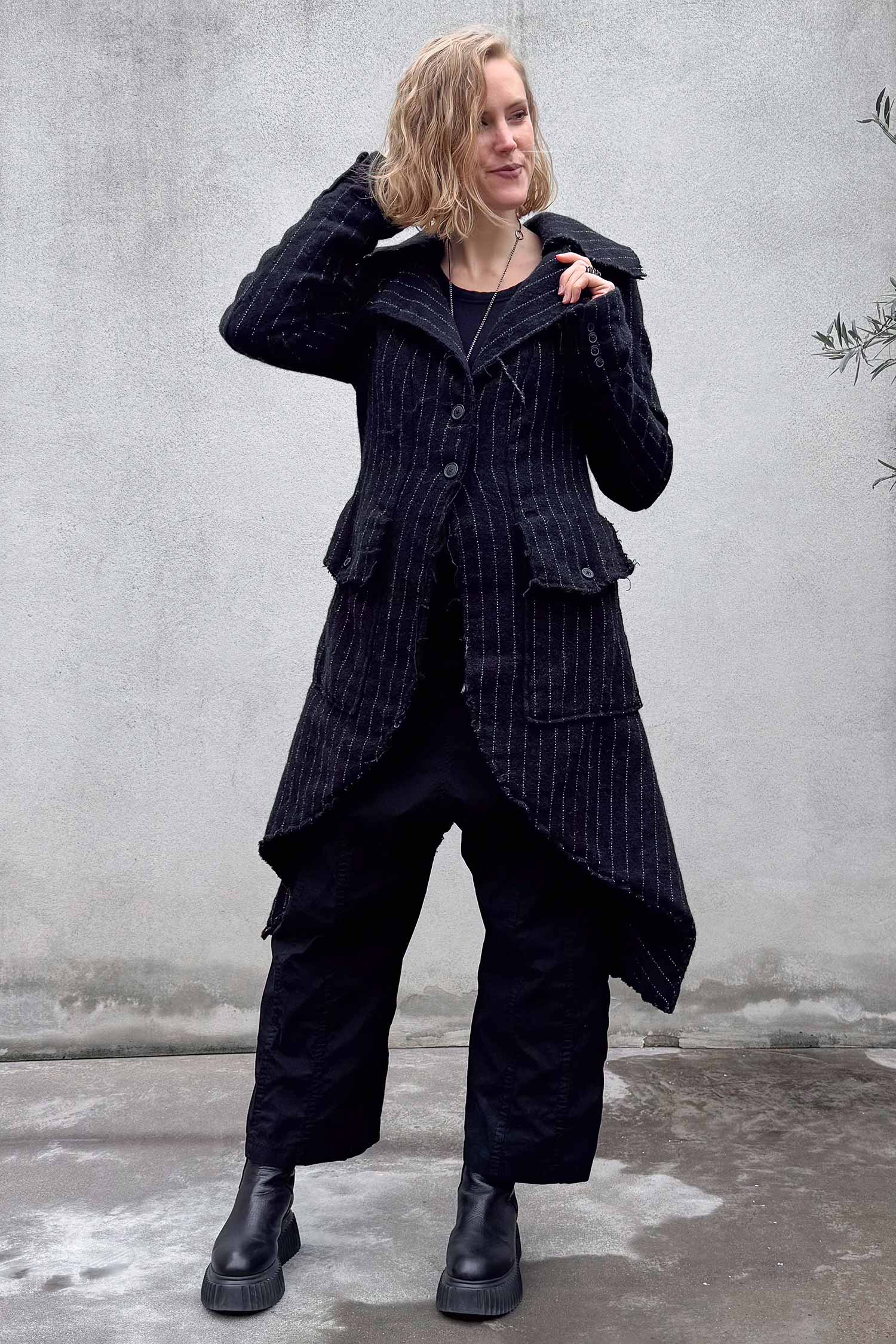 Woll-Gehrock - Black stripe - 2261151204