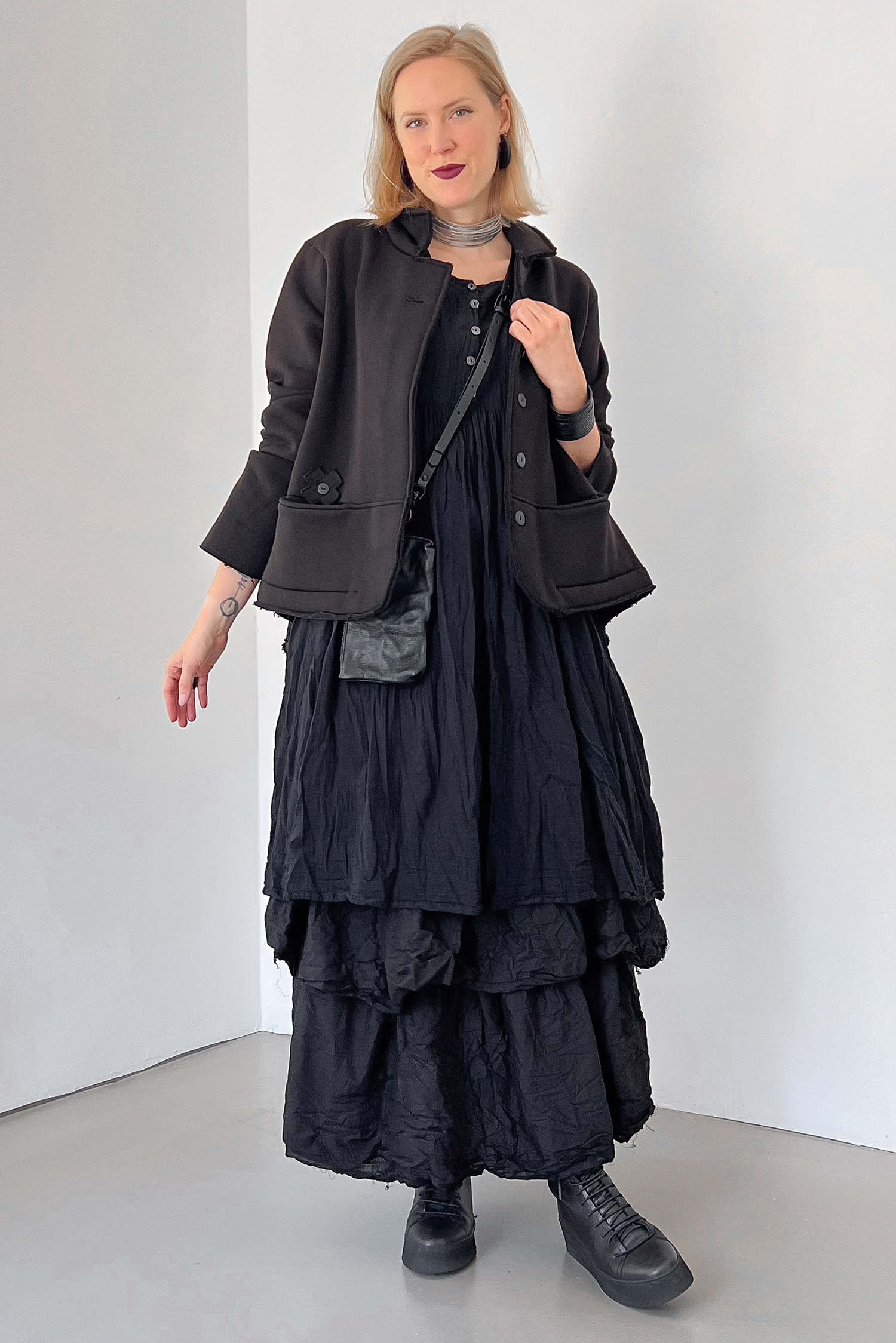 Dicke Sweatjacke - Schwarz - 2102