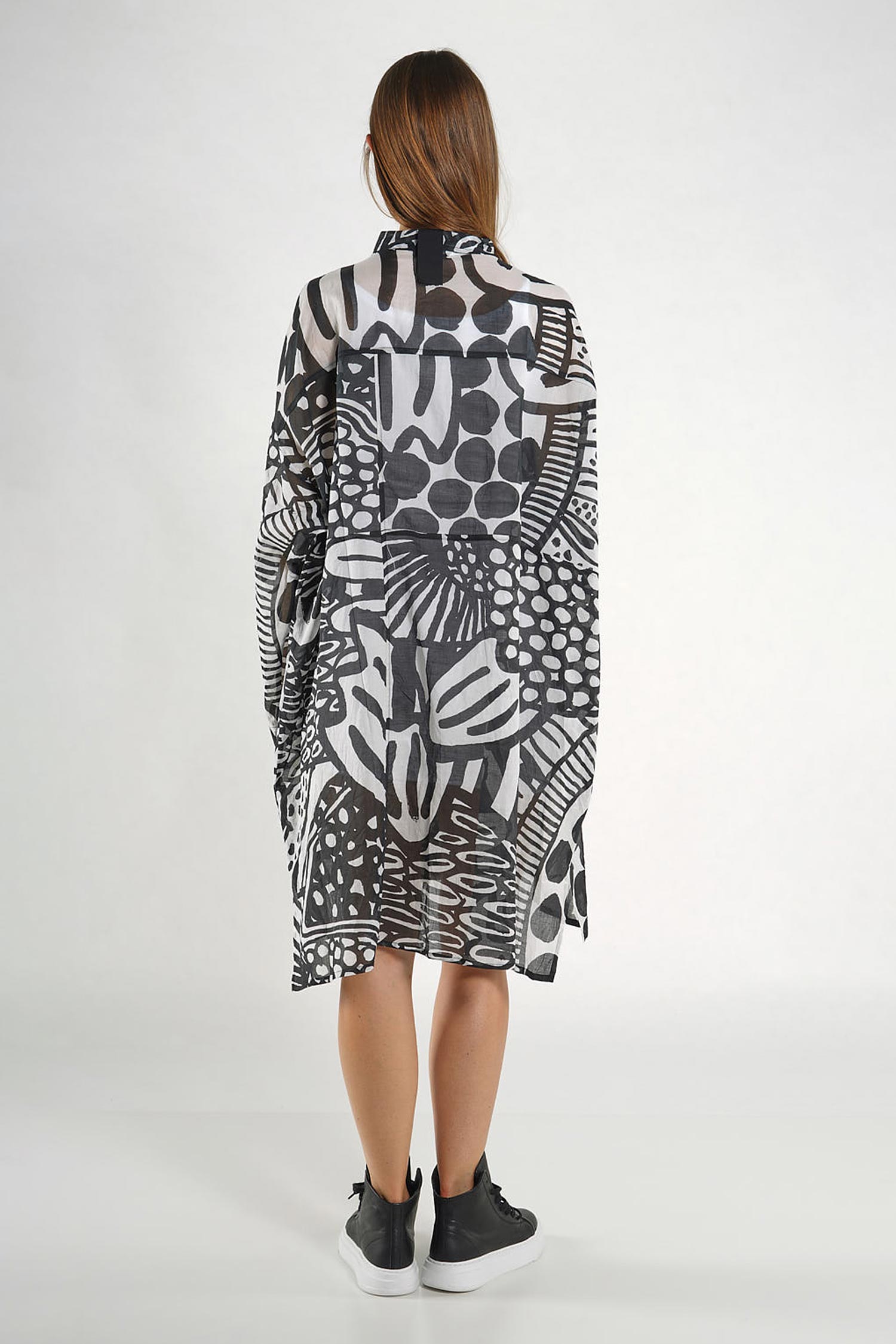 Lightweight long blouse - Multicolor - 1263600909