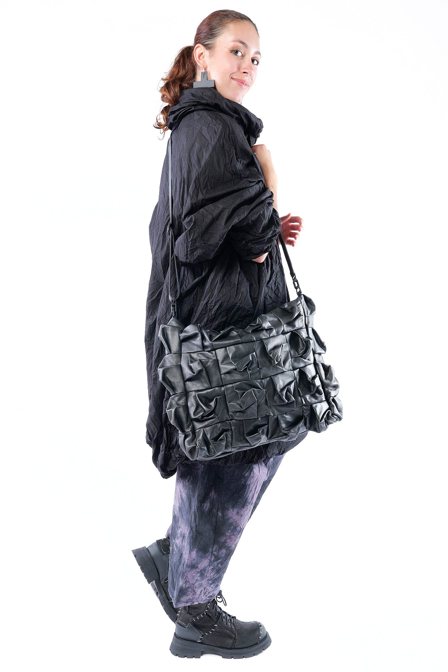 3D Optik Ledertasche - Schwarz - M.Alam