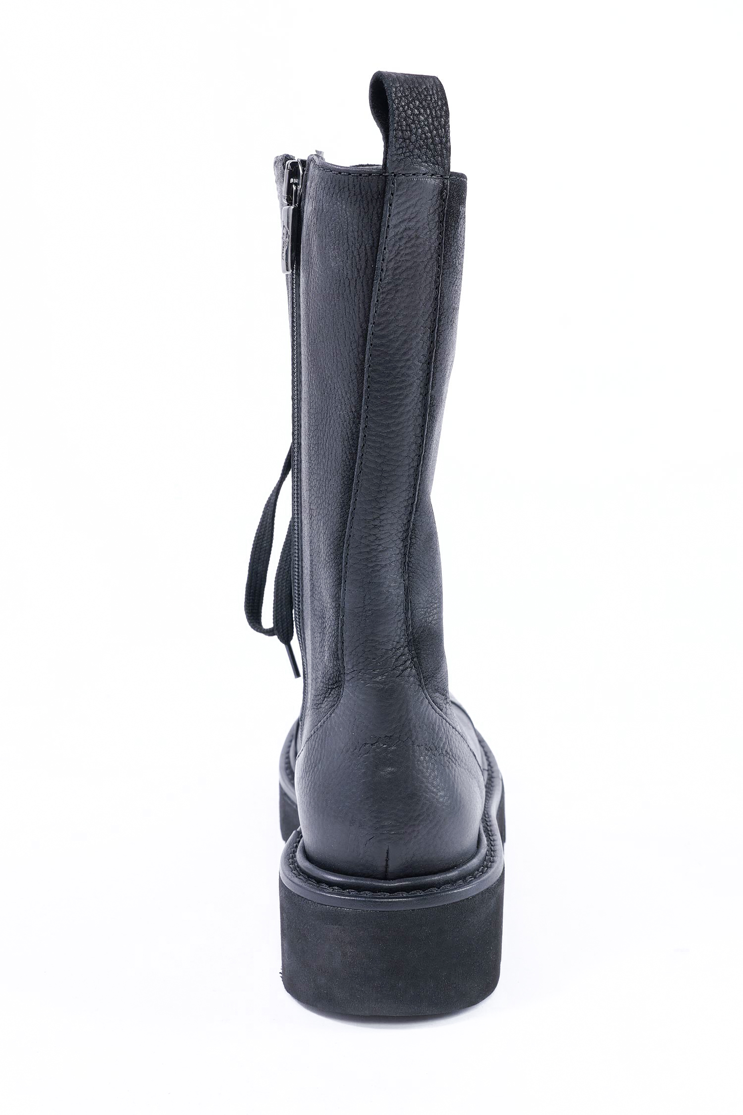 Leder Stiefel - schwarz - 1000