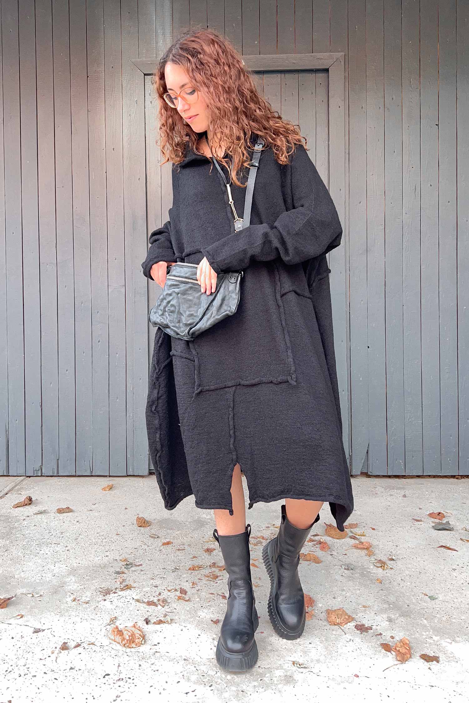 Wool tunic - Black - 2263897309