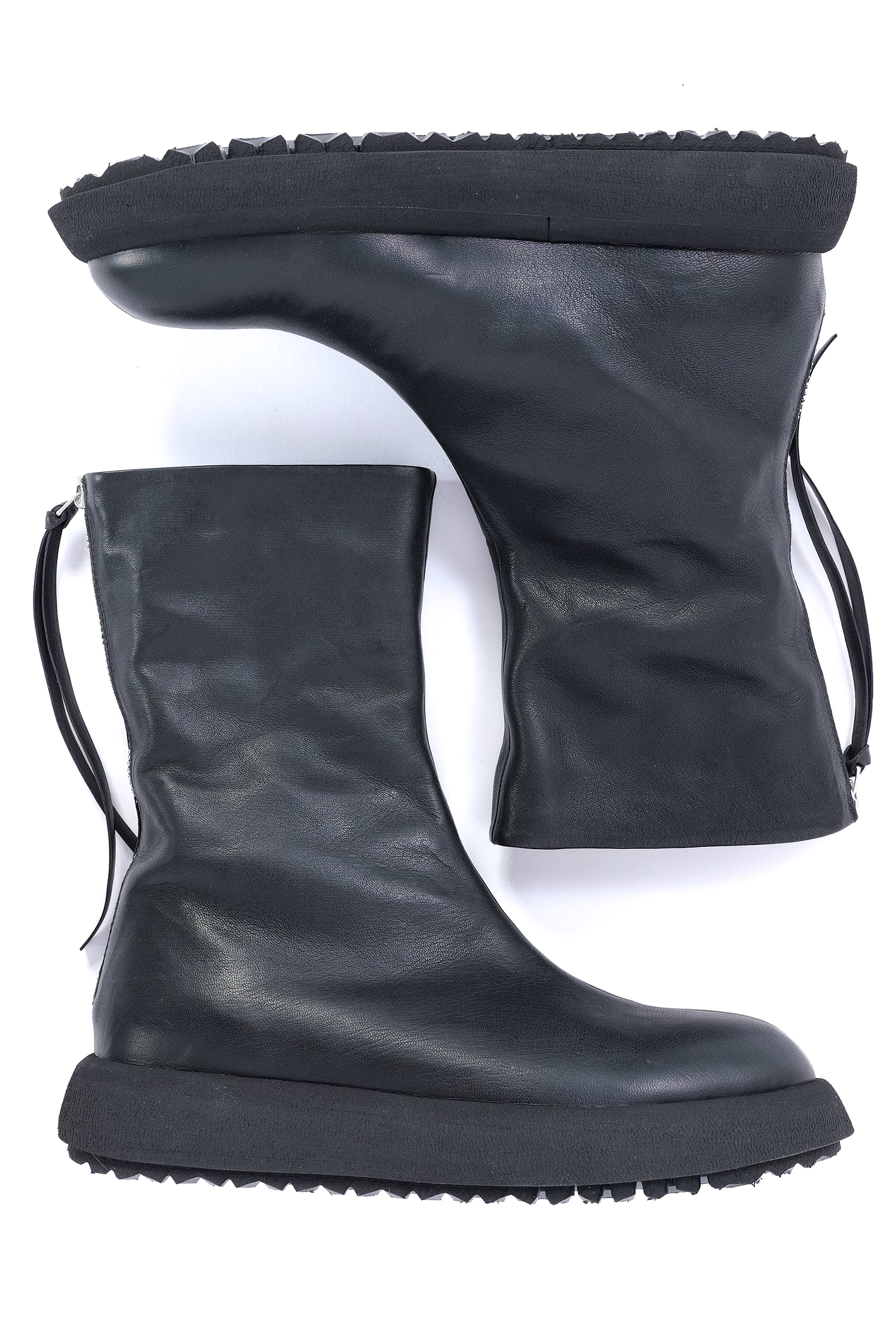 Plateau Lederstiefel - Schwarz - Milestone