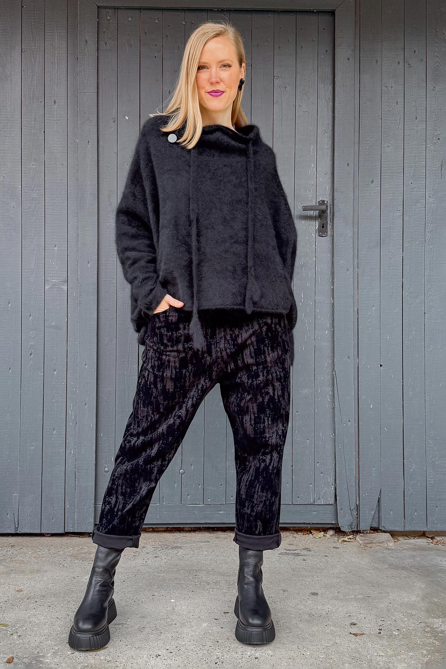 Legere Hose - Schwarz - P119