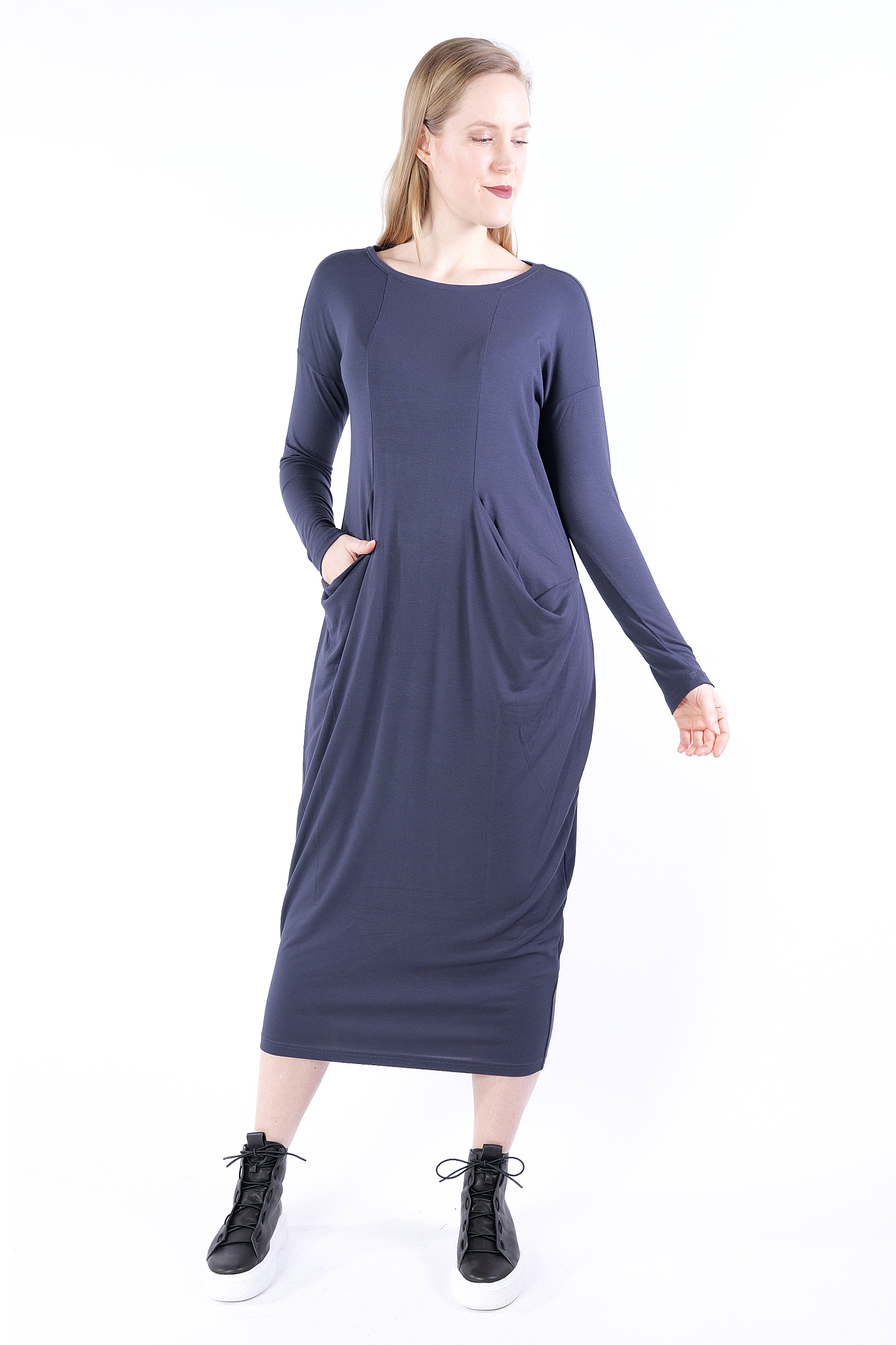 jersey tulip dress Broderie Pocket Jersey Dress-Glacier Blue Tiny Tulip
