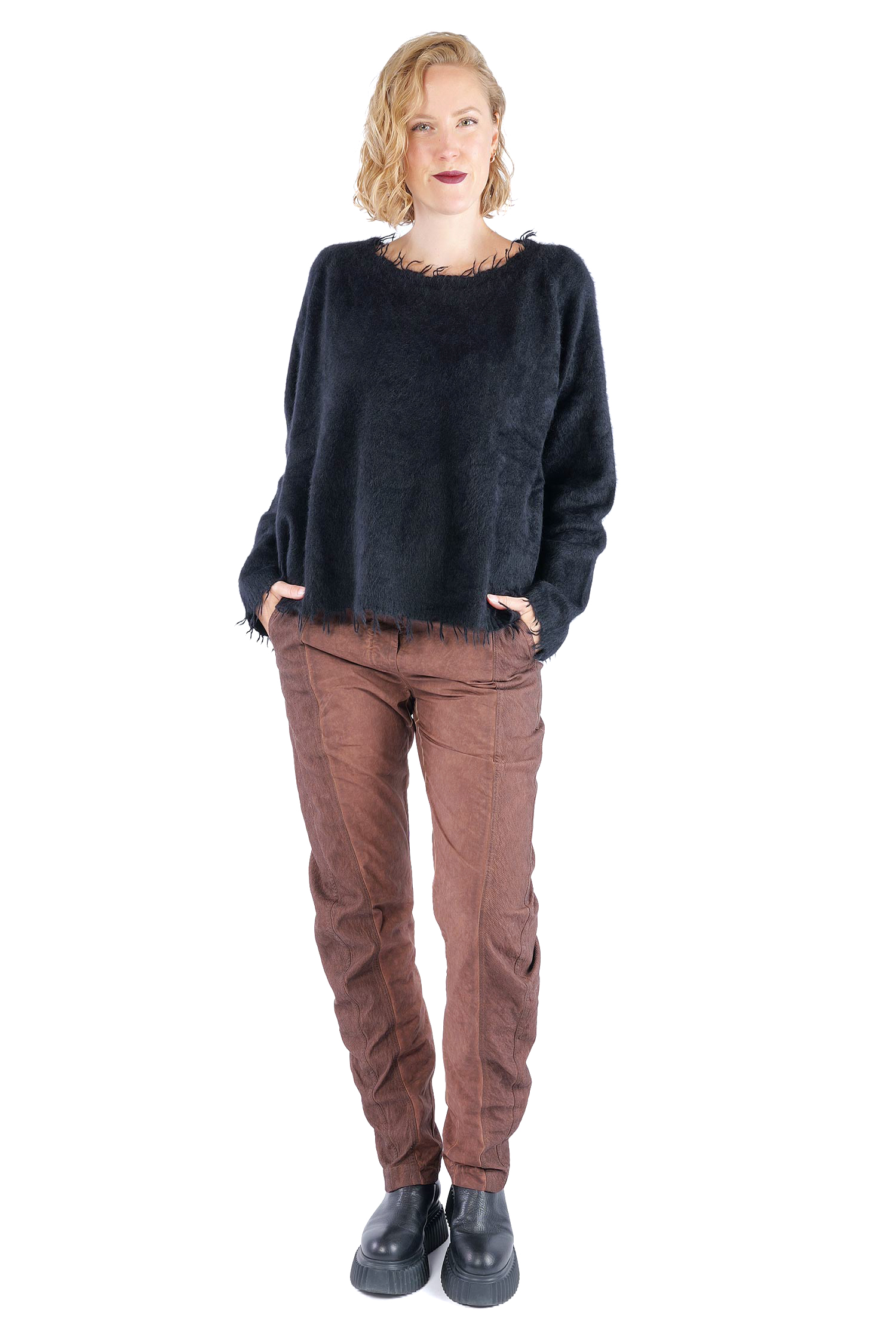 Oversize Strickpullover - Schwarz - 2262440710