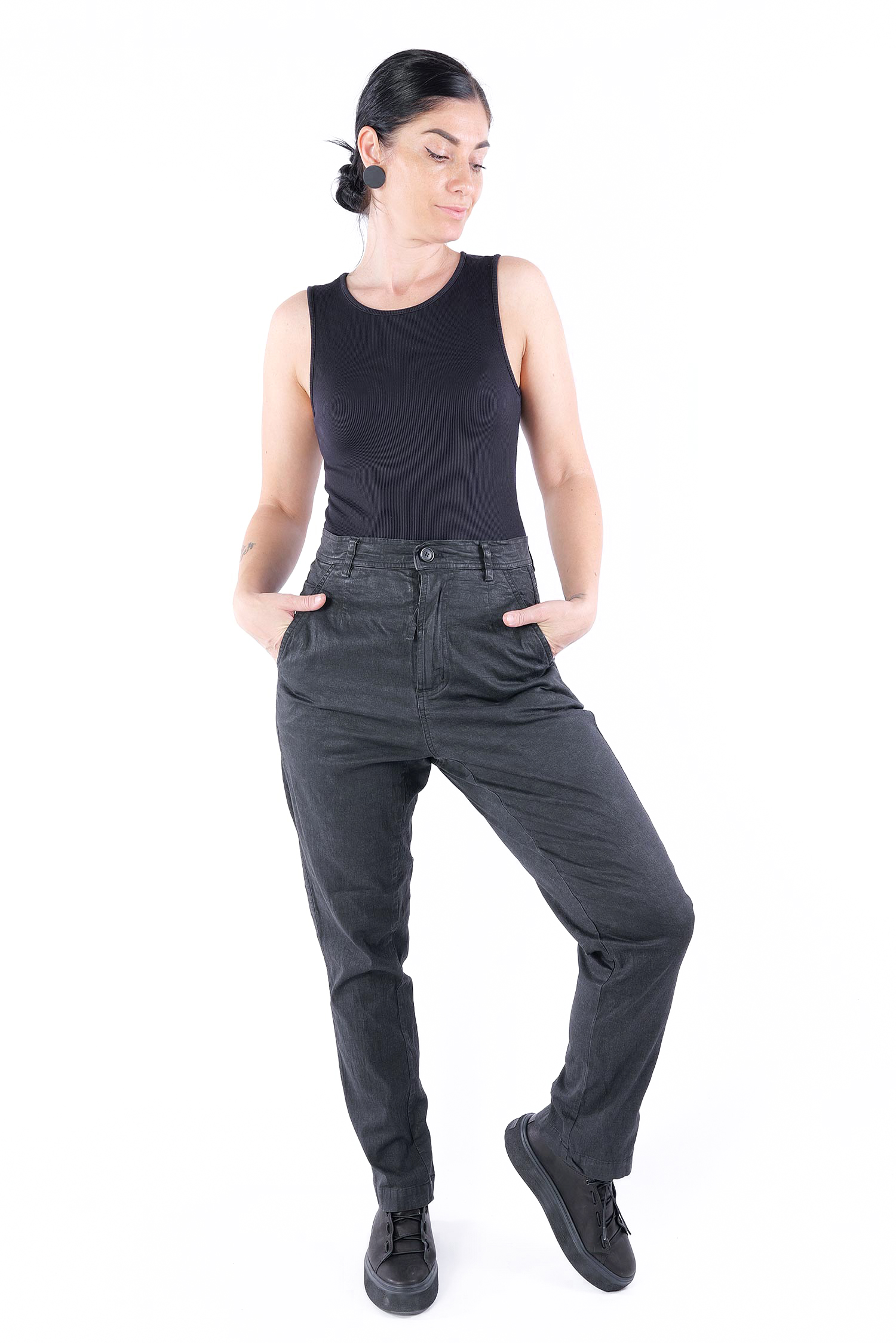 Beschichtete Jeanshose - Black gloss - 2251070101