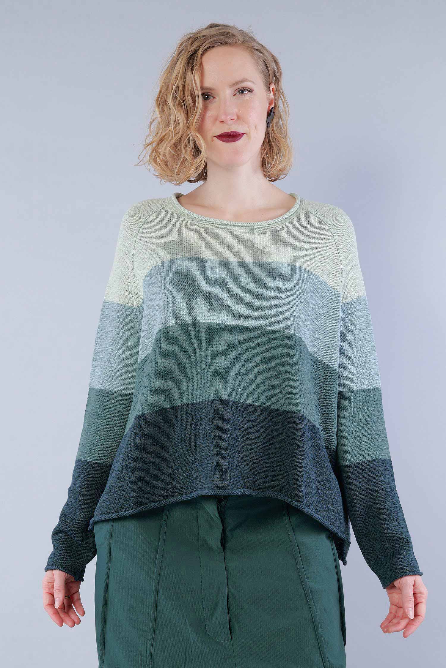 Oversize Strickpullover - Rainforest - 1263720709