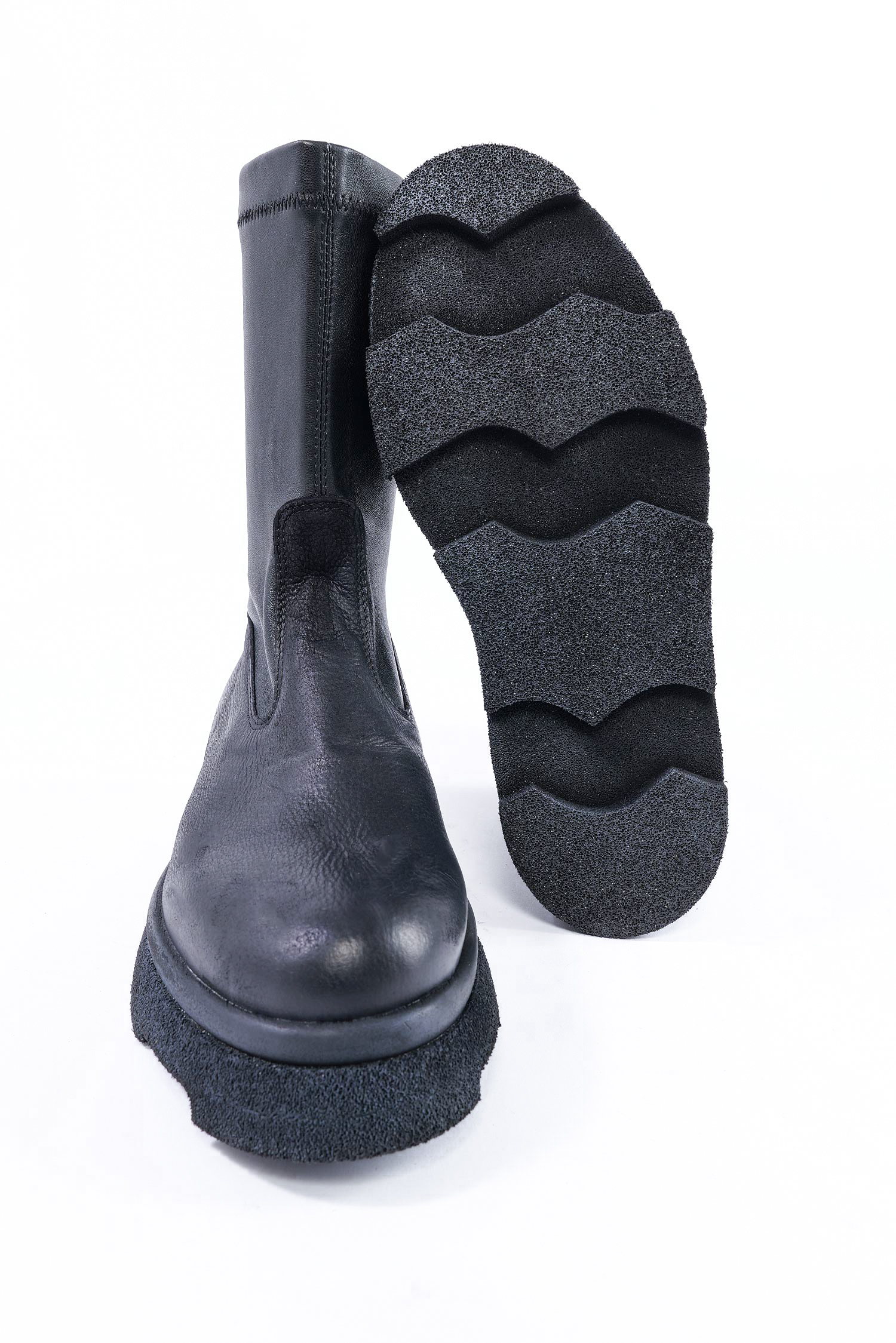 Leder Boots - schwarz - 3042