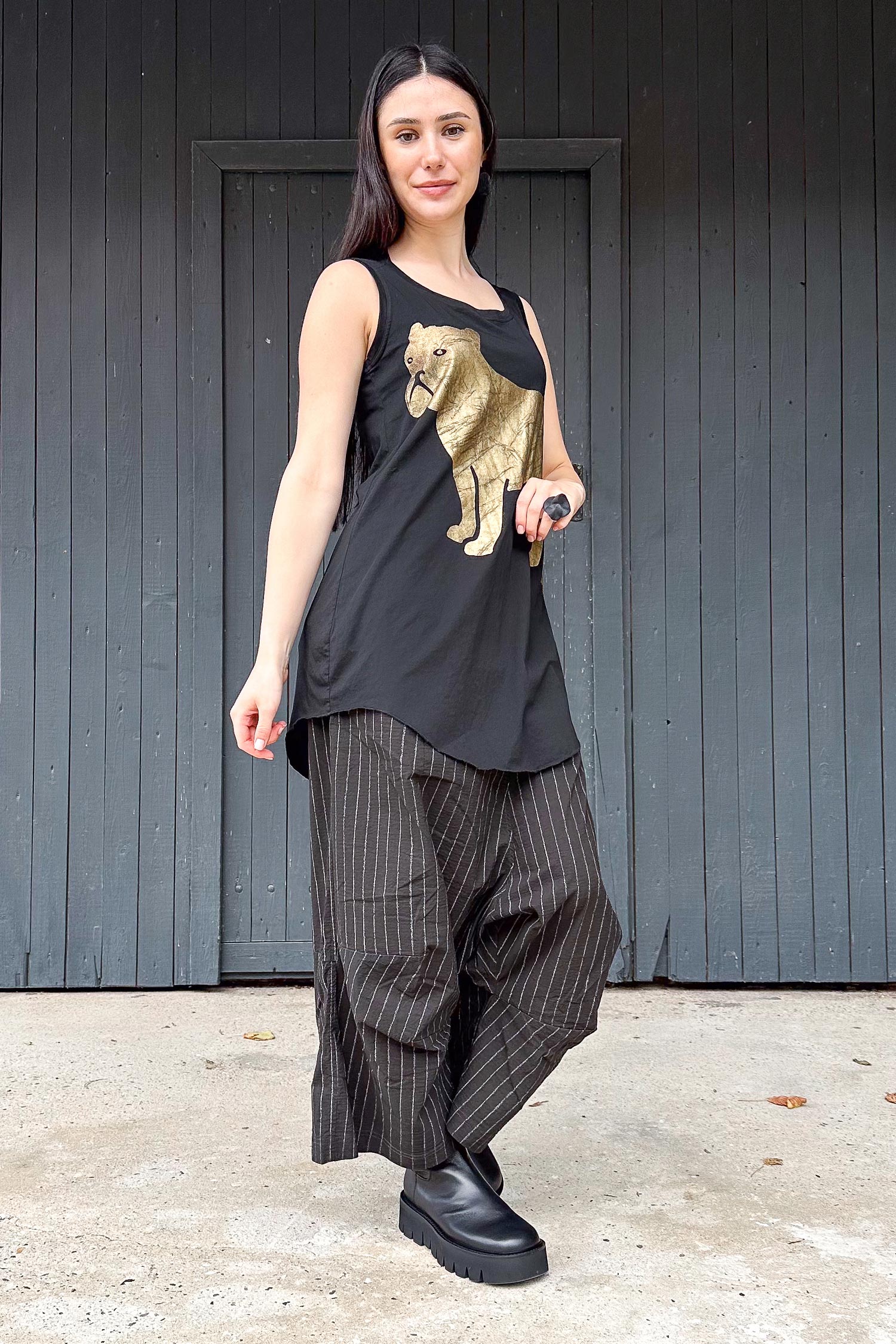Top with print - Black print - 2261300805