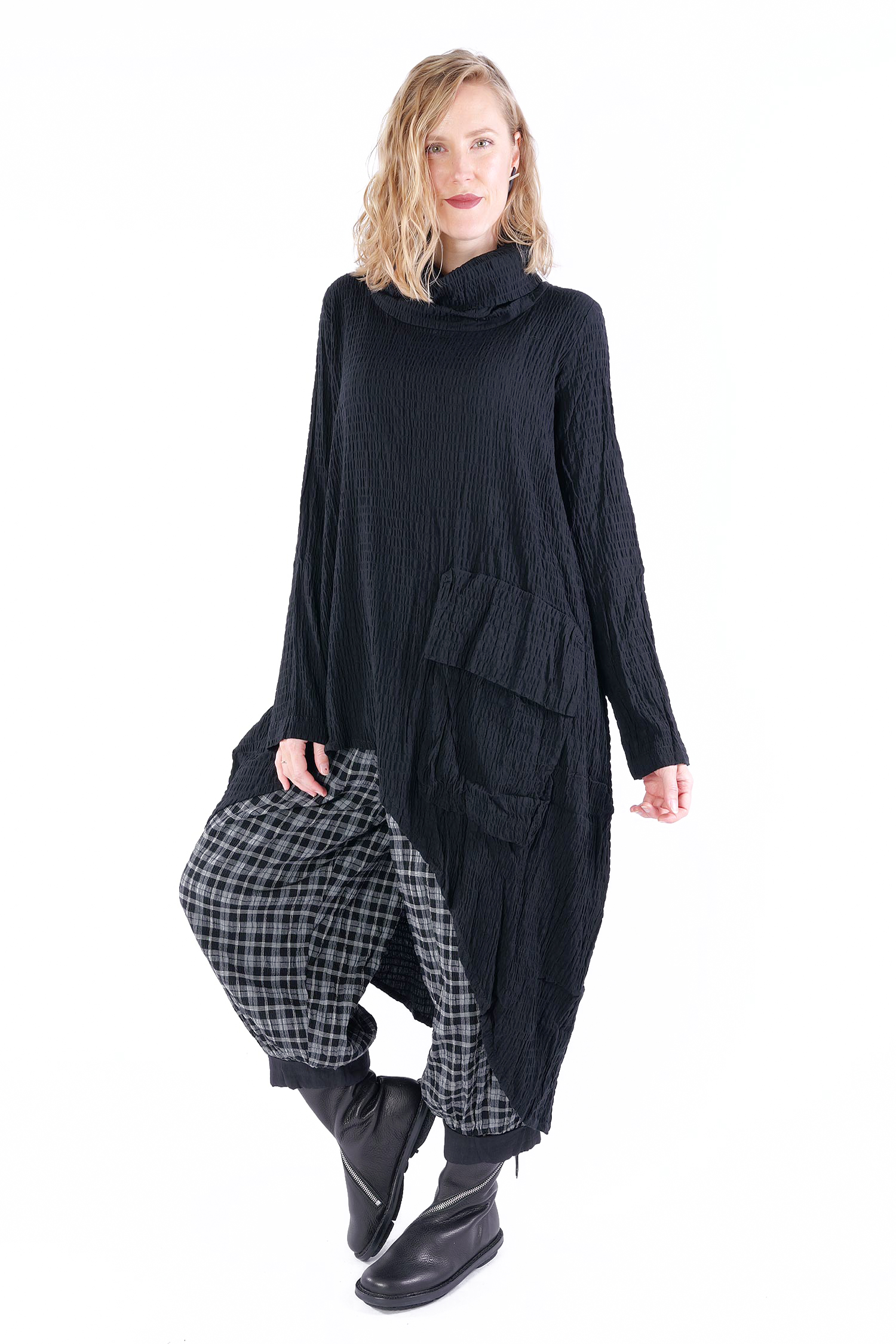 Oversize Tunika - Schwarz - Torta