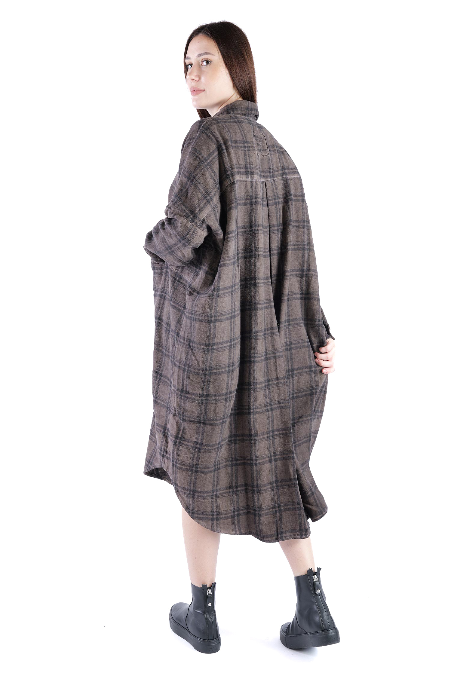 Flanell-Tunika - Truffle old dye check - Fight