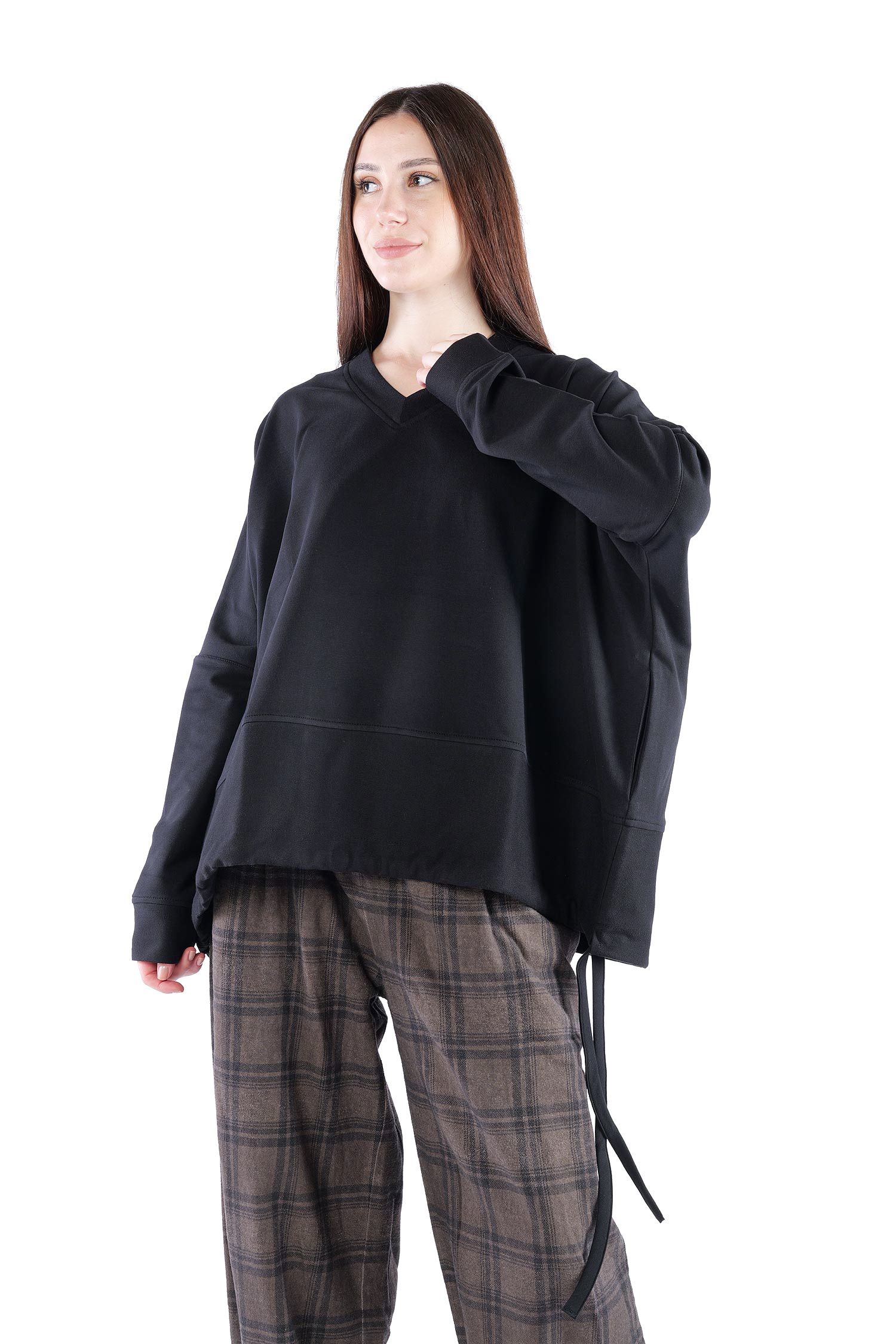 Oversize Sweatpullover - Schwarz - 26.2-KHF116