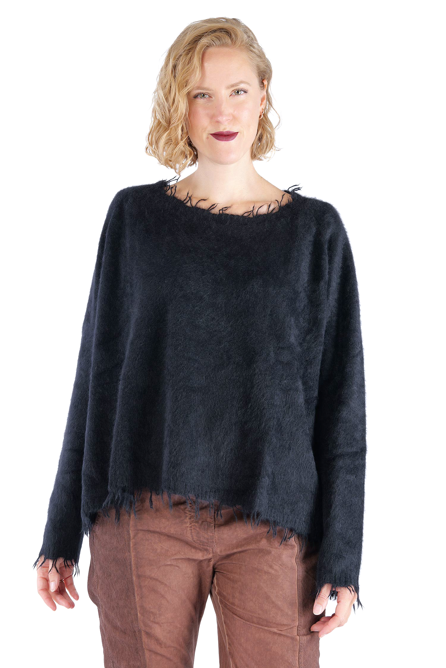 Oversize Strickpullover - Schwarz - 2262440710