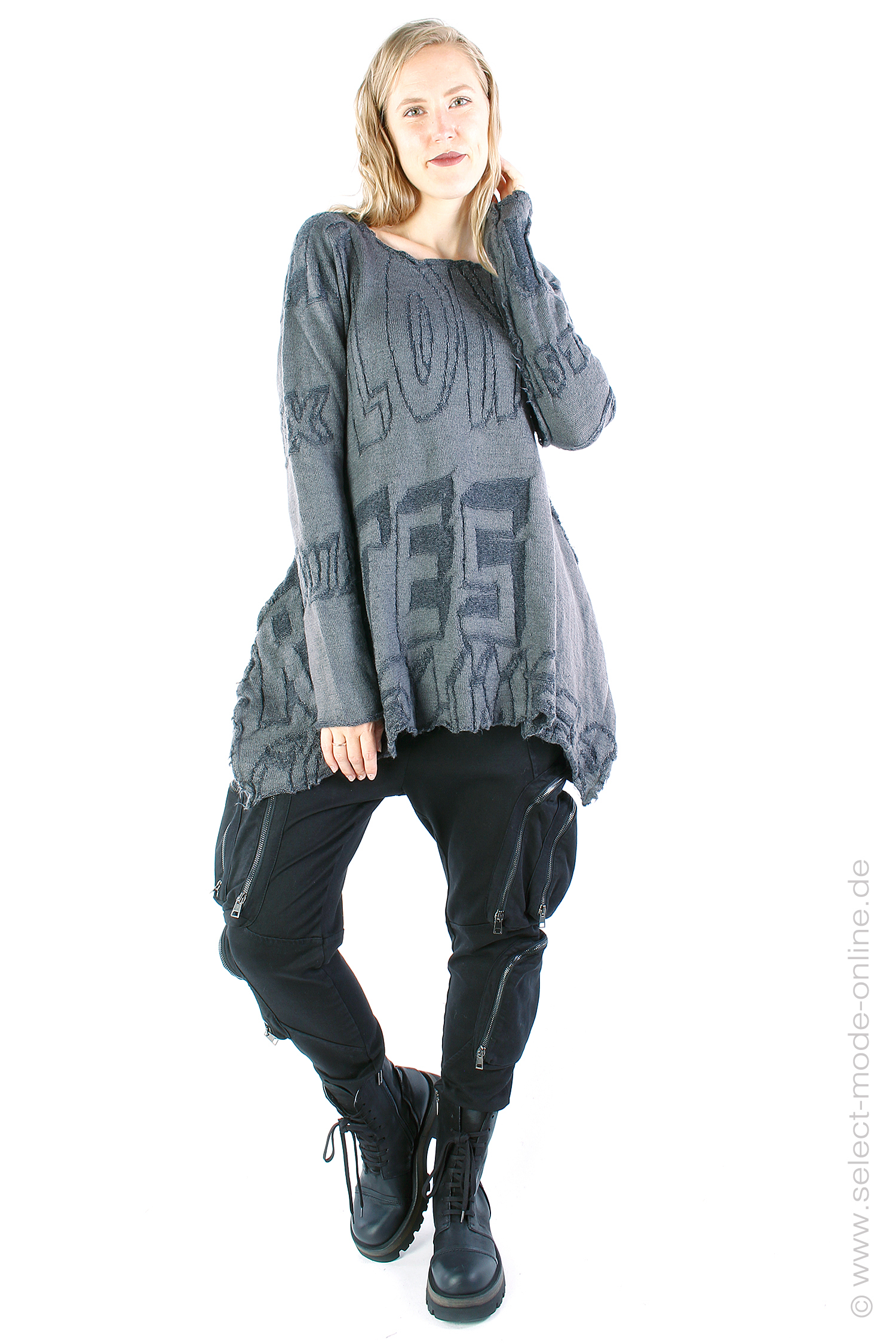 Rundholz Black Label Schurwolle Pullover - Rock jacquard 