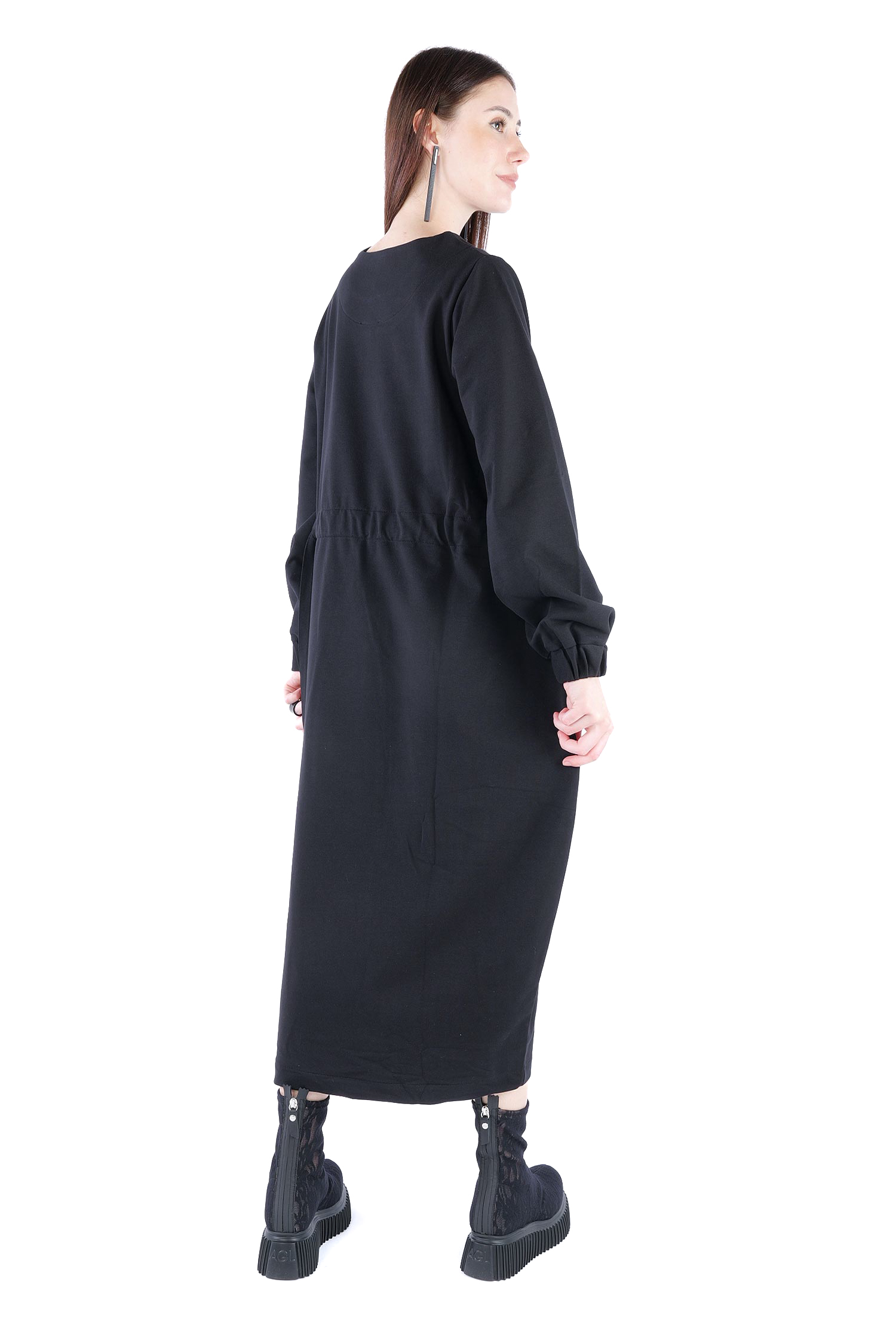 Asymmetrisches Kleid - Schwarz - 26.2-KHF108