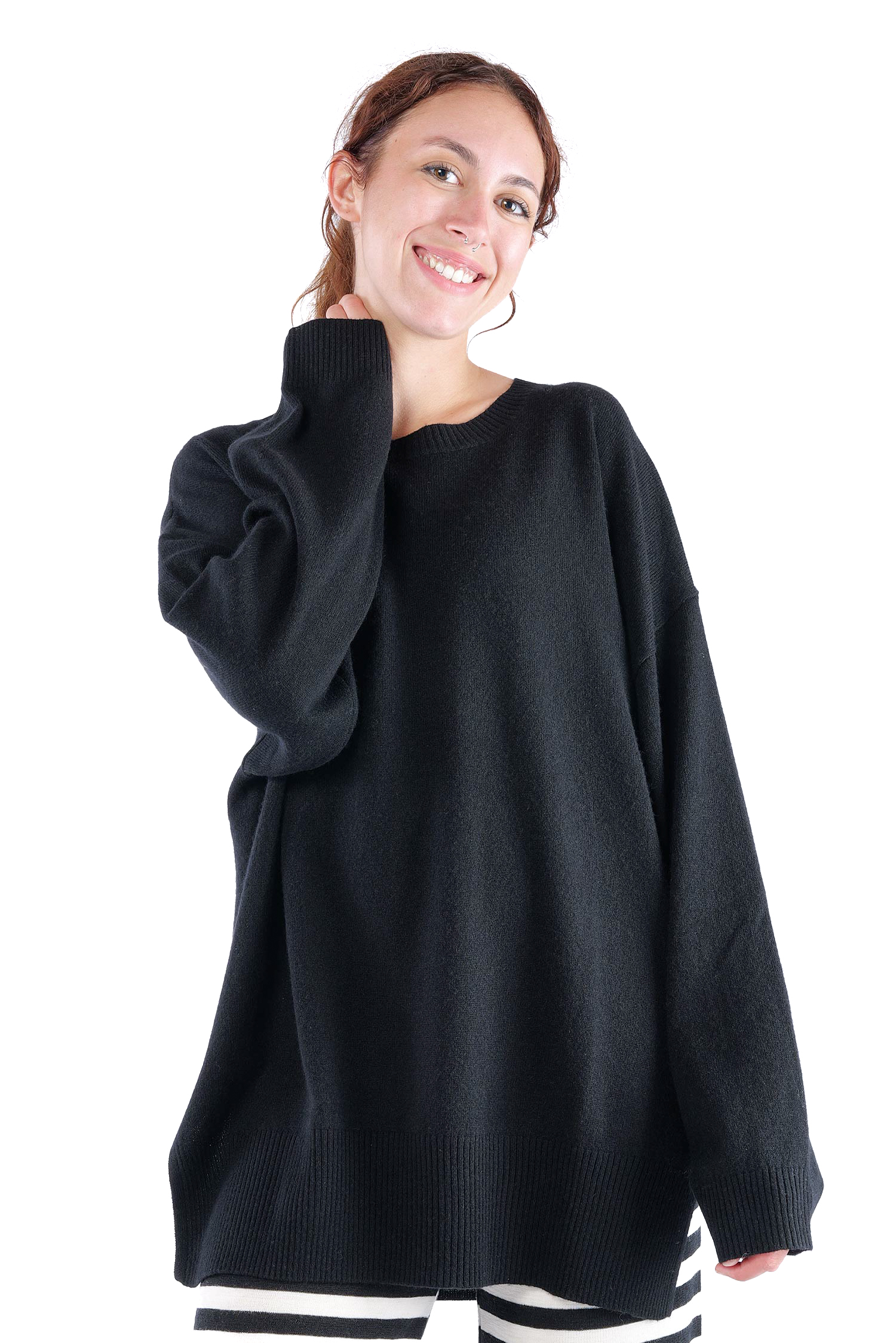 Kaschmir Pullover - Schwarz - 24116A