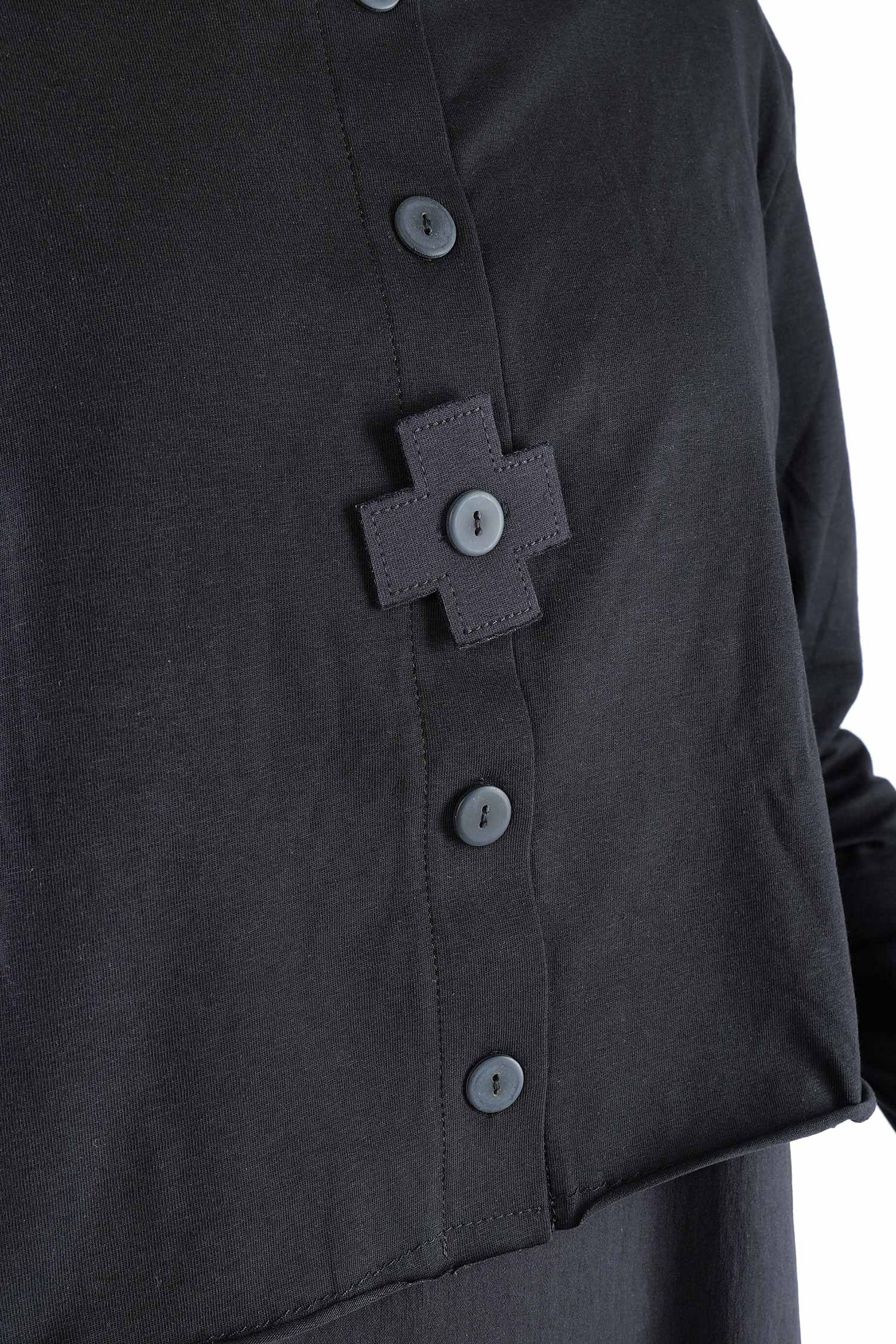 Kurze Jerseyjacke - Schwarz - 2131