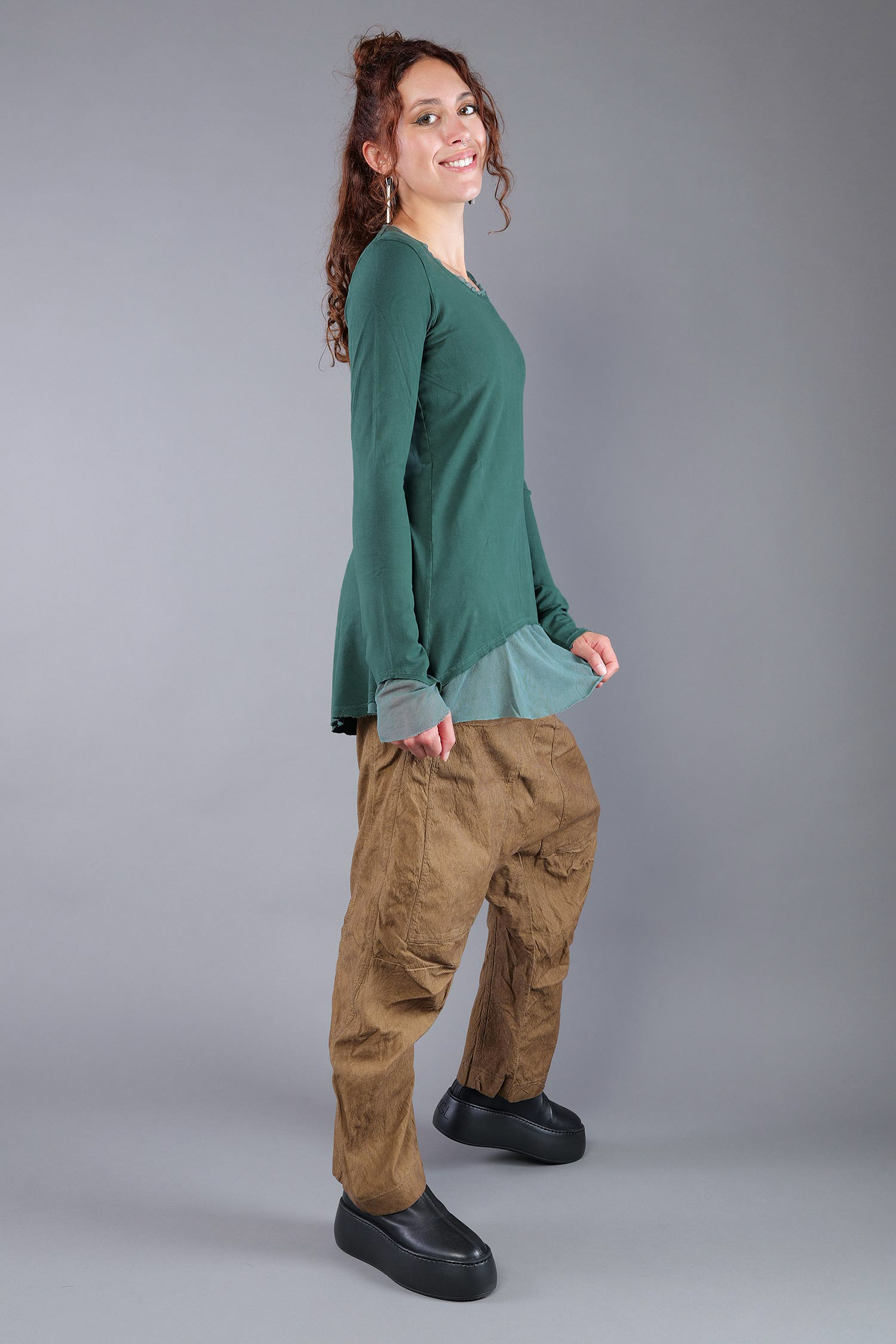 Longsleeve mit Tüll - Forest - 2263510501