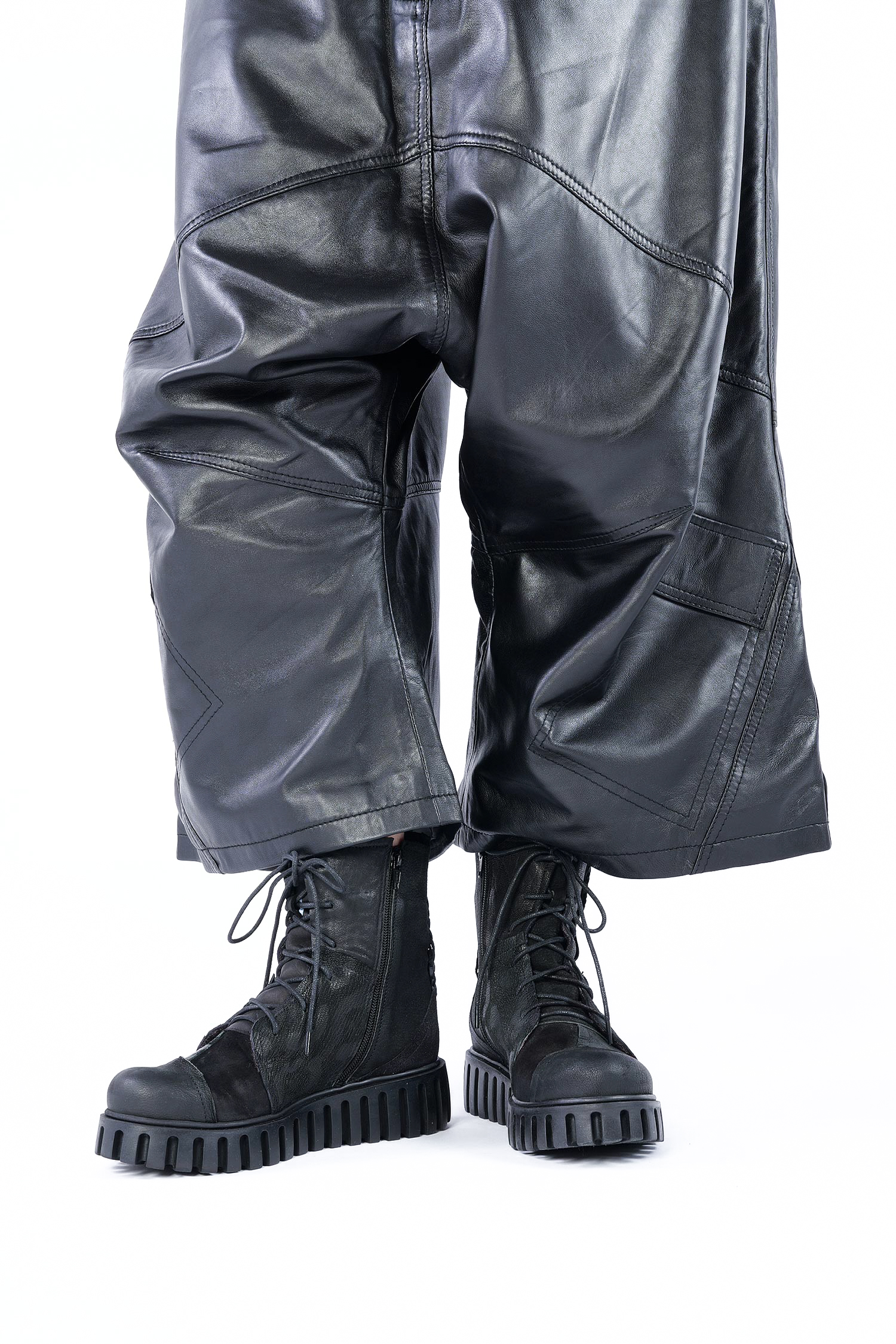 Patchwork Boots - Schwarz - Anastasia
