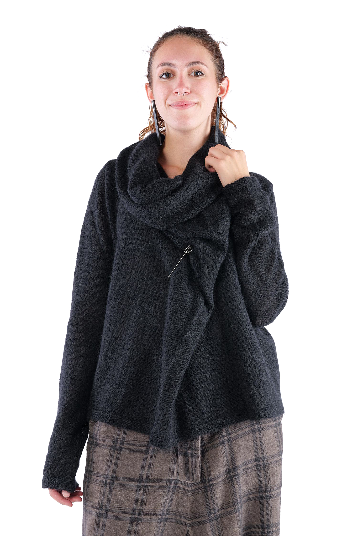 Feinstrick Pullover - Schwarz - Samarit