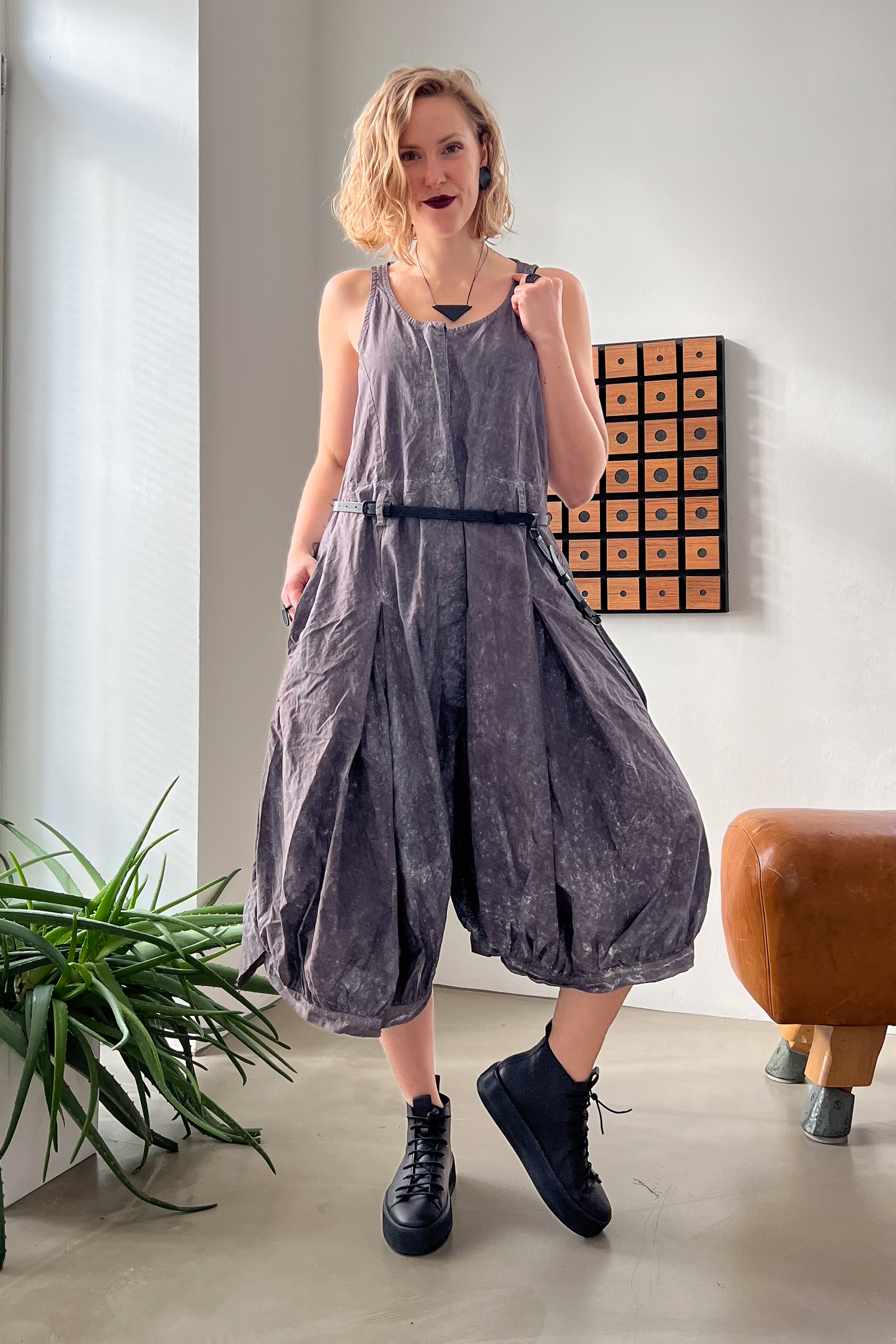 Wide-leg jumpsuit - Amber fog - 1262261309