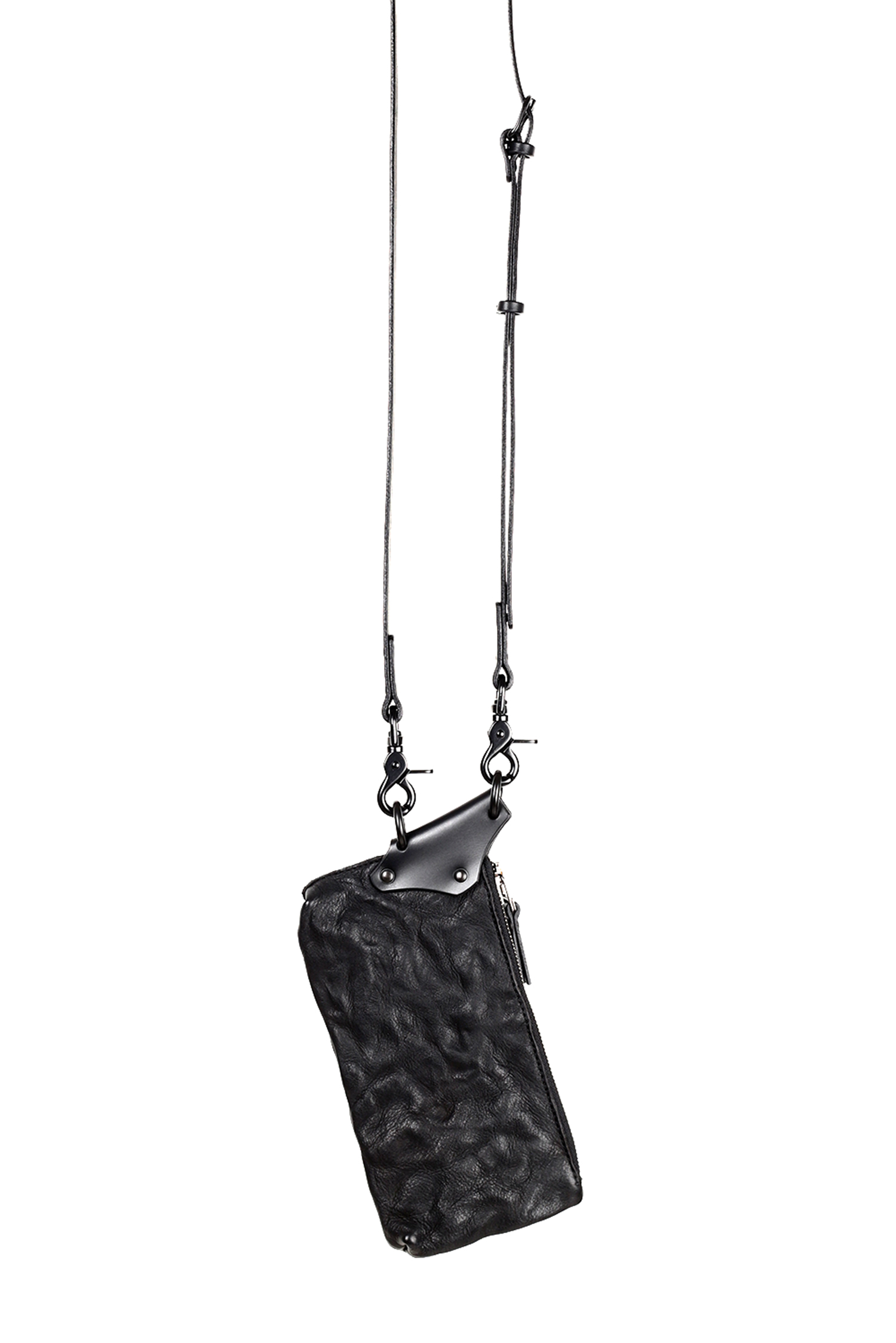Leather phone bag - Bei - Black