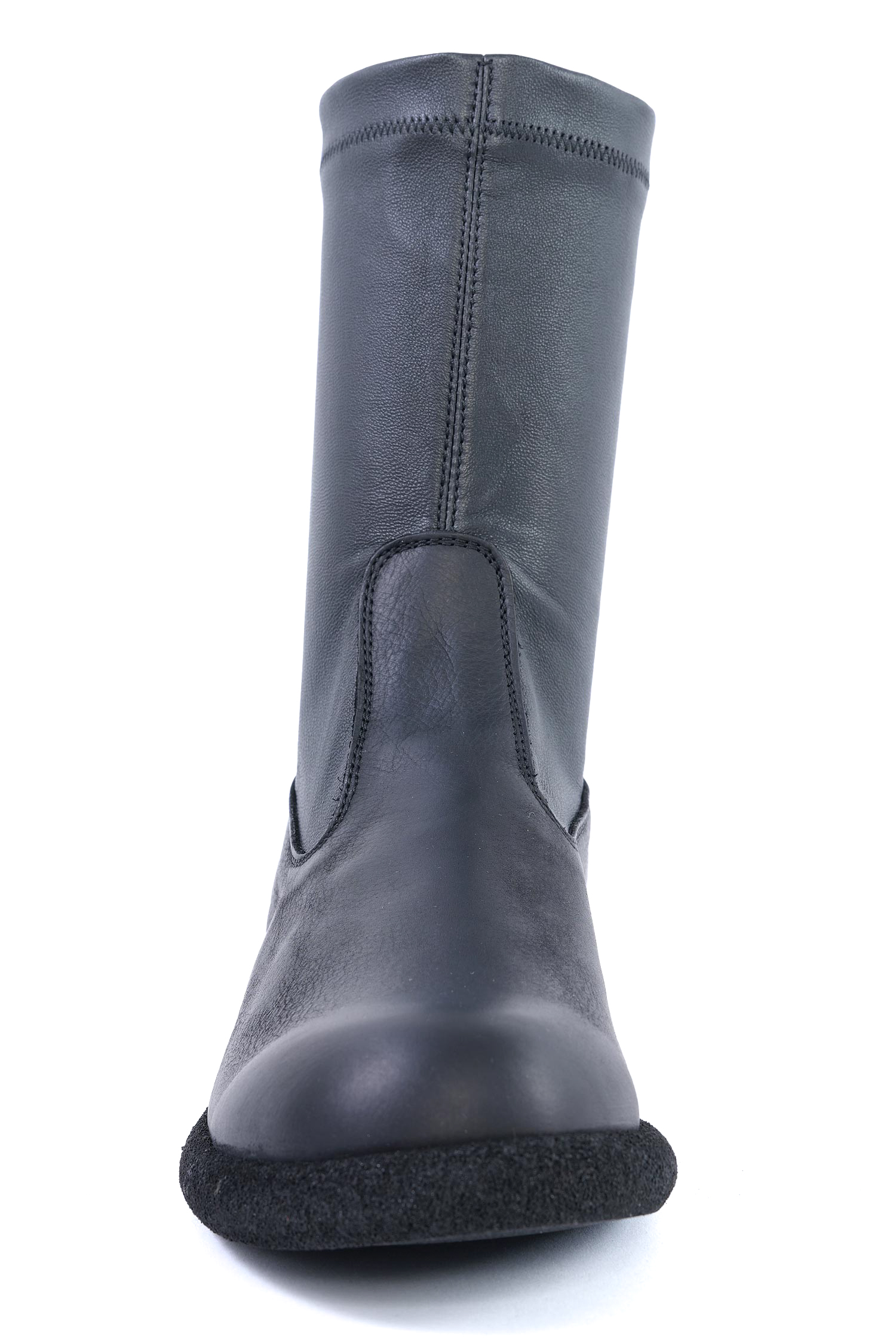 Stretchleder Stiefel - Schwarz - 10502