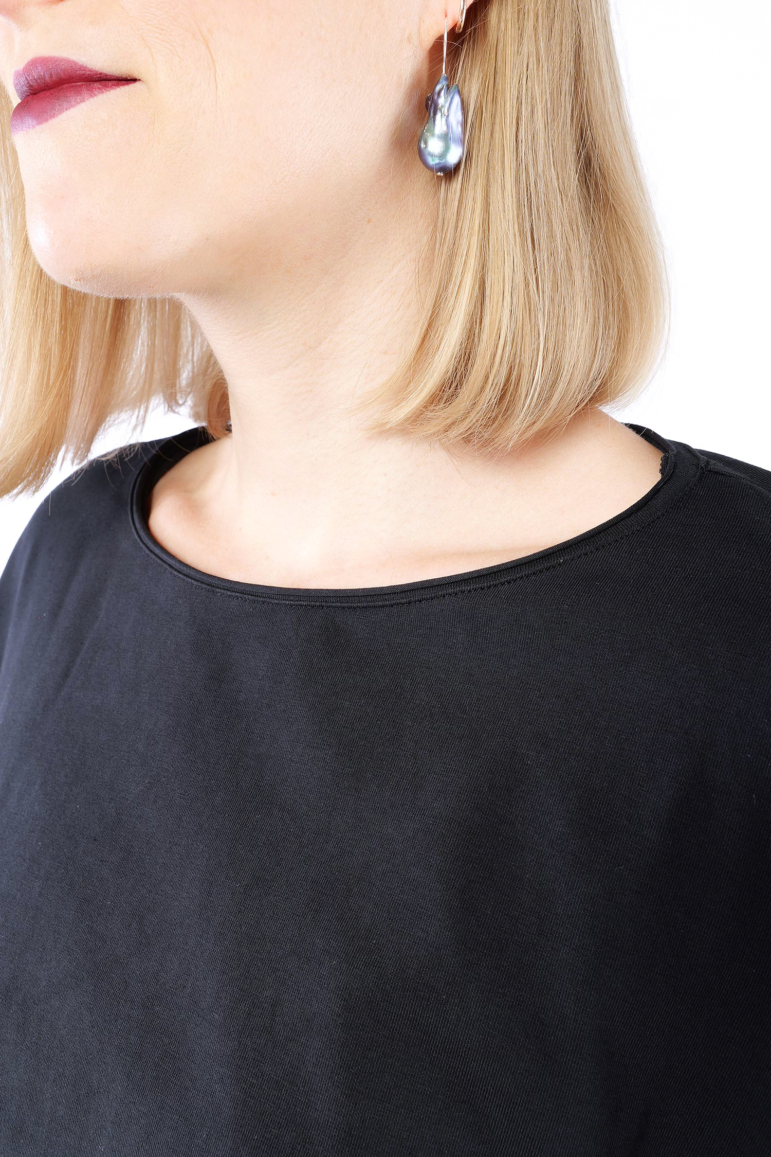 Oversize Longsleeve - Schwarz - Lessmore