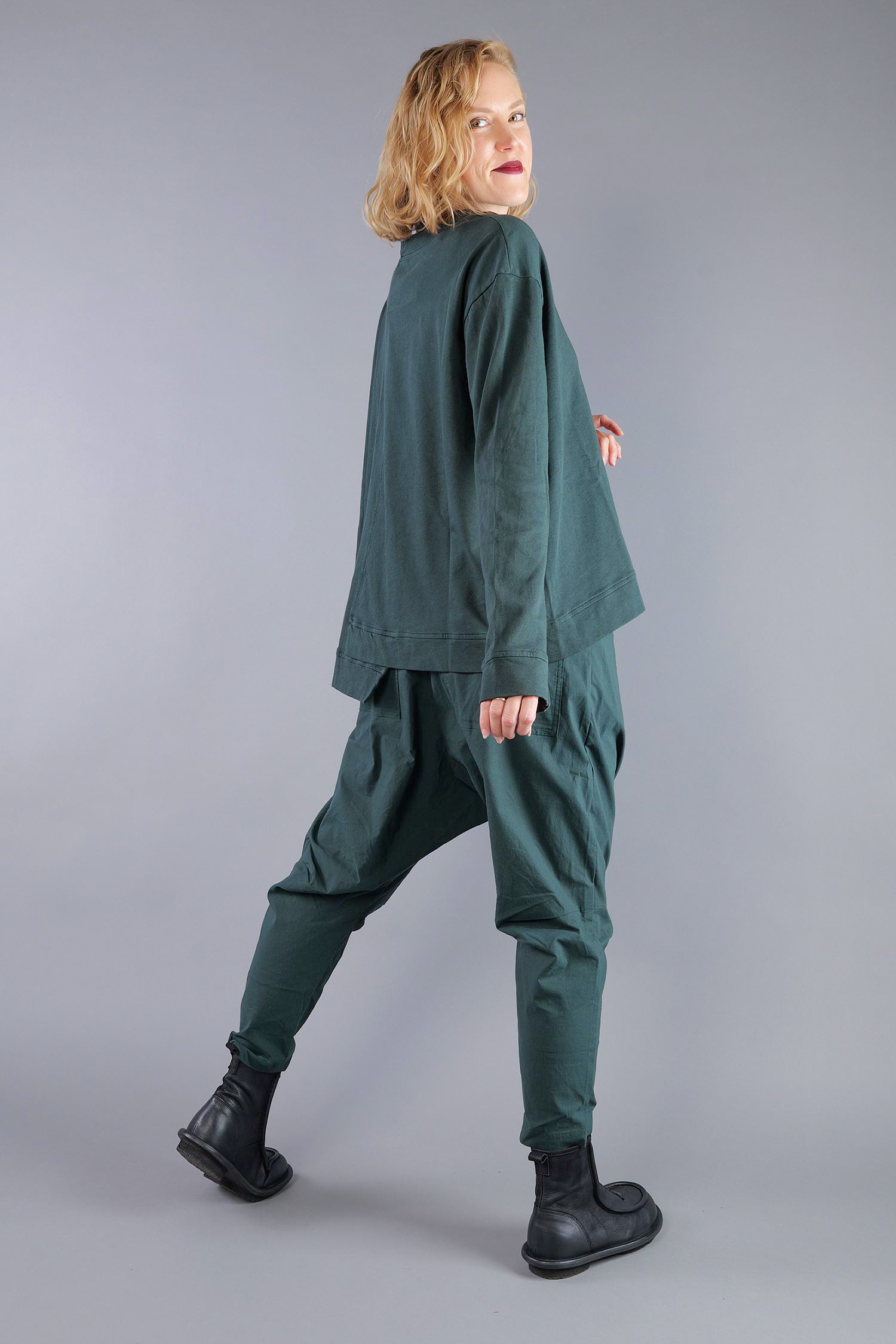 Asymmetrischer Sweater - Forest - 2263290501